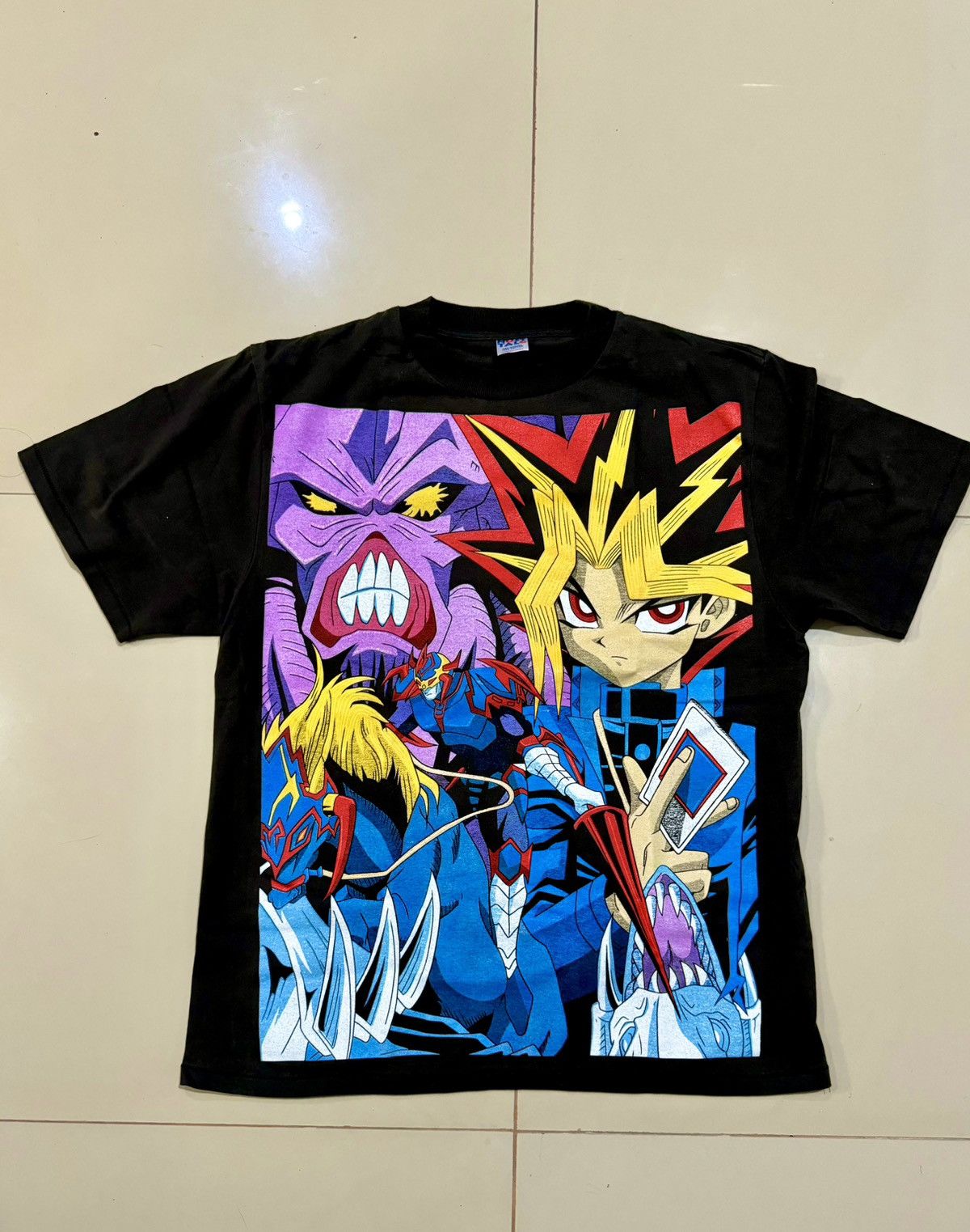 image of Anima x Vintage Yugioh And Kaiba Shirts in Black, Men's (Size XL)