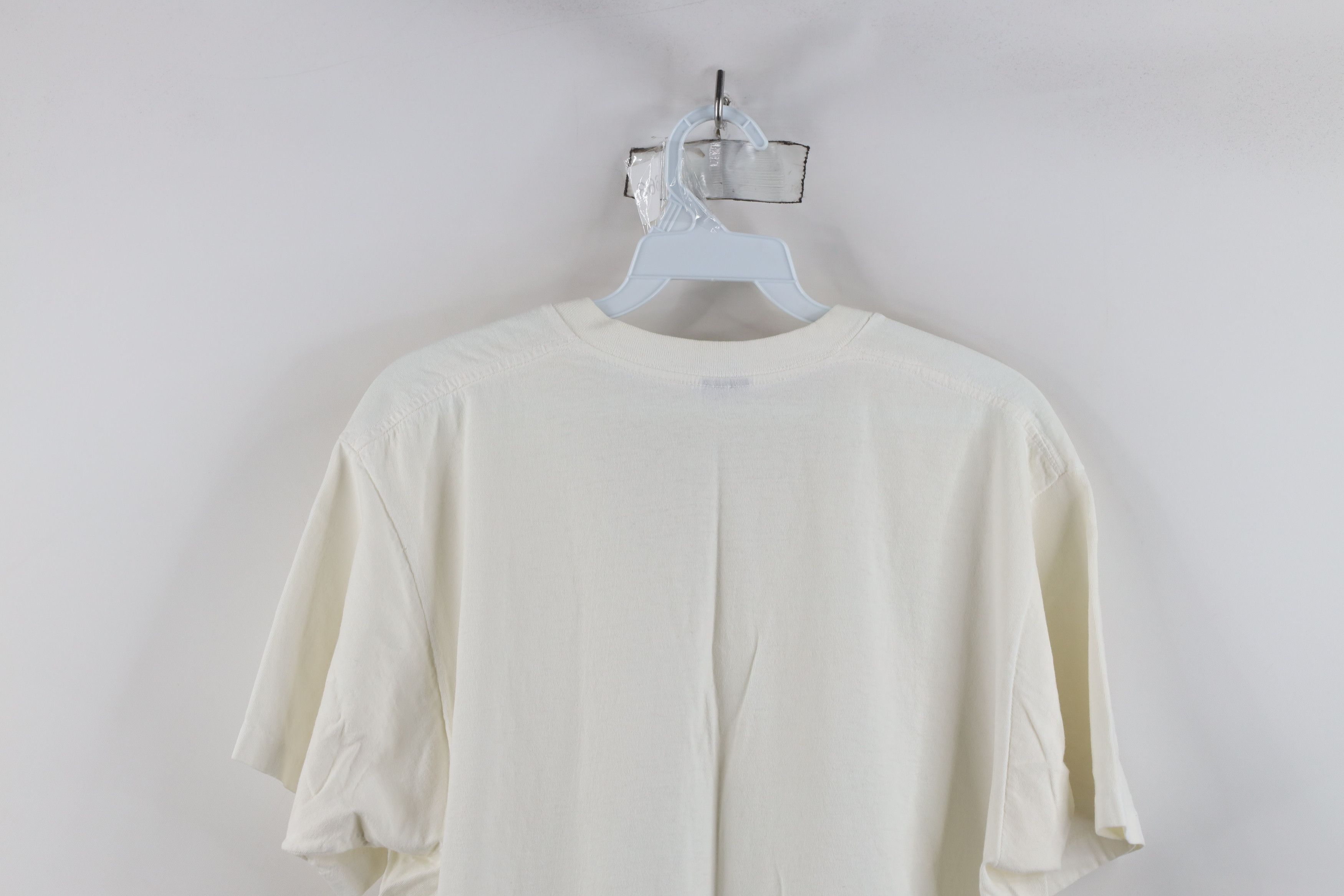 Vintage Vintage 70s Streetwear Blank Cotton V-Neck T-Shirt White USA Size US XL / EU 56 / 4 - 11 Thumbnail