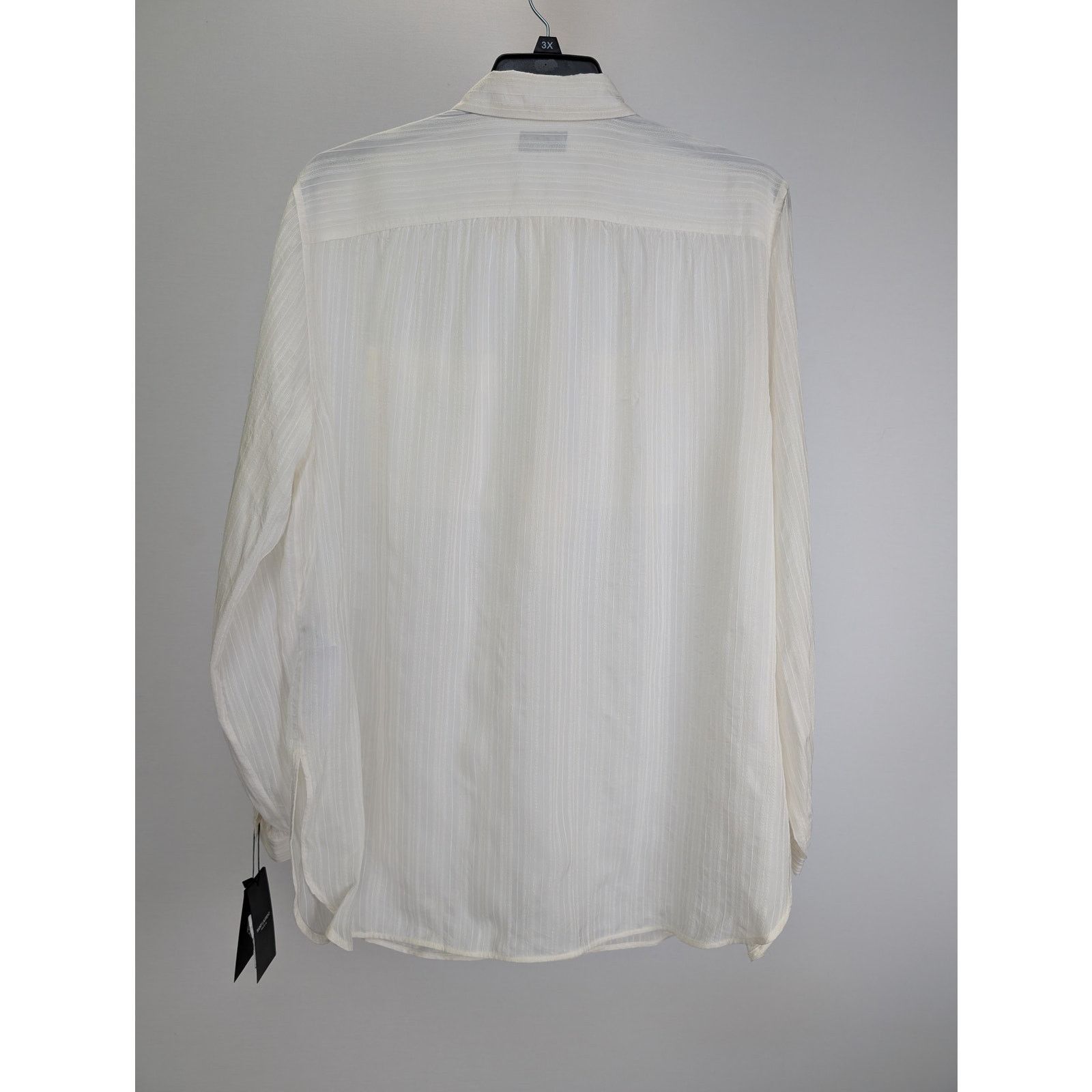 Saint Laurent Paris o1rshd1 Chemise Tunique Patte Polo Cup 9601 Shirt in Ivory Size US XL / EU 56 / 4 - 6 Thumbnail
