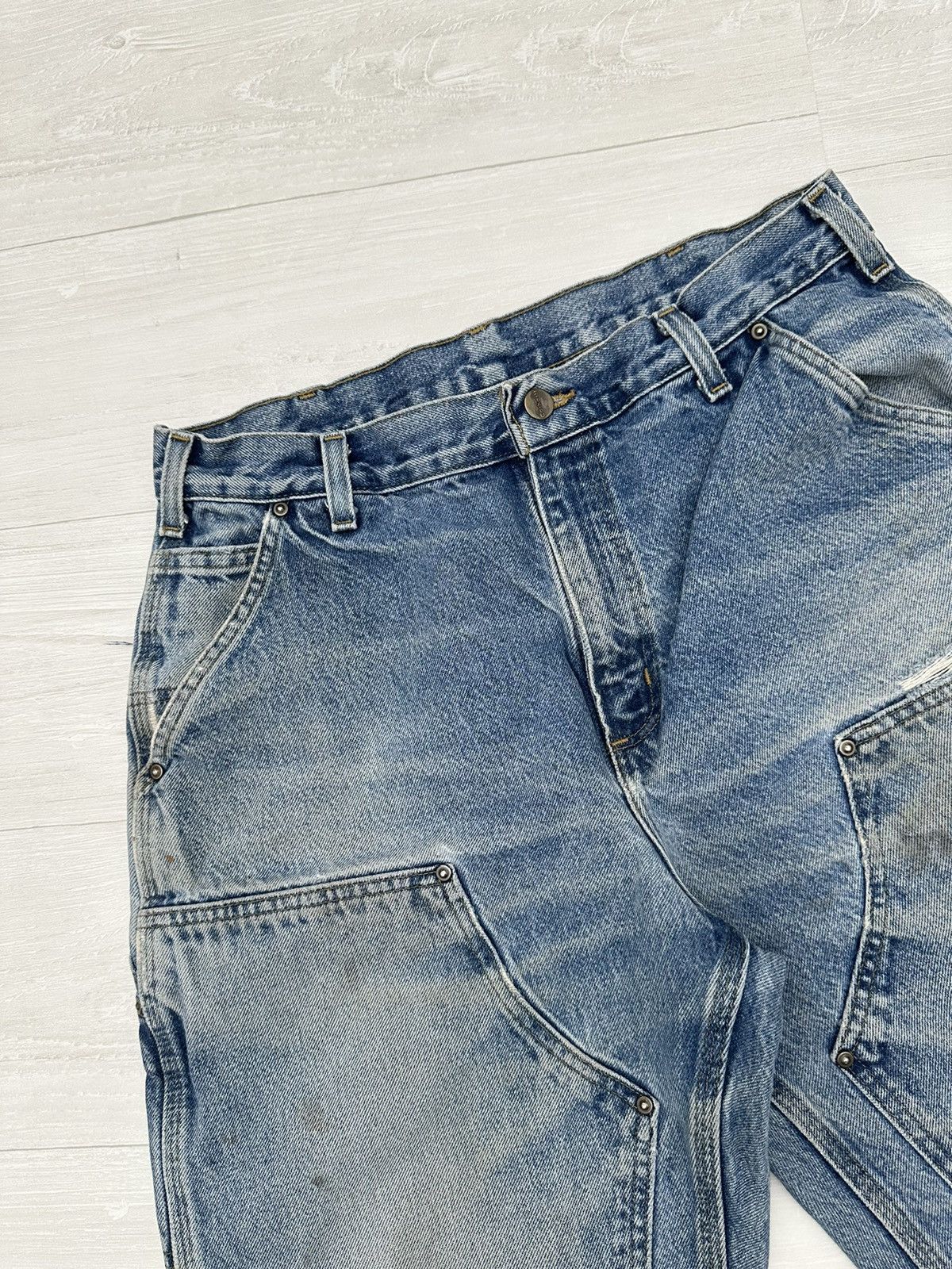 Carhartt AMAZING Distressed Blue Carhartt Double Ruck Denim Jeans 34 Size US 34 / EU 50 - 8 Thumbnail