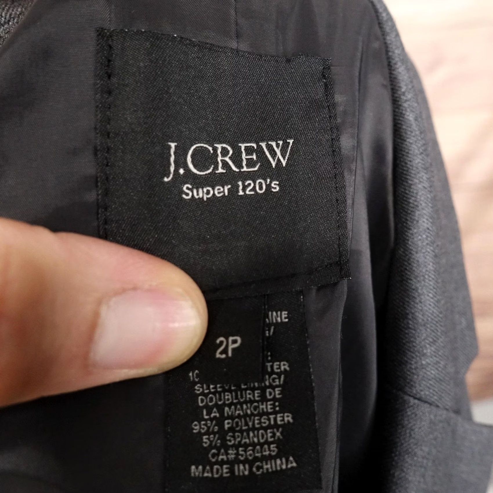 J.Crew J.Crew Womens 2P Gray Wool Blazer - Lined & Tailored Workwear Size XS / US 0-2 / IT 36-38 - 4 Thumbnail