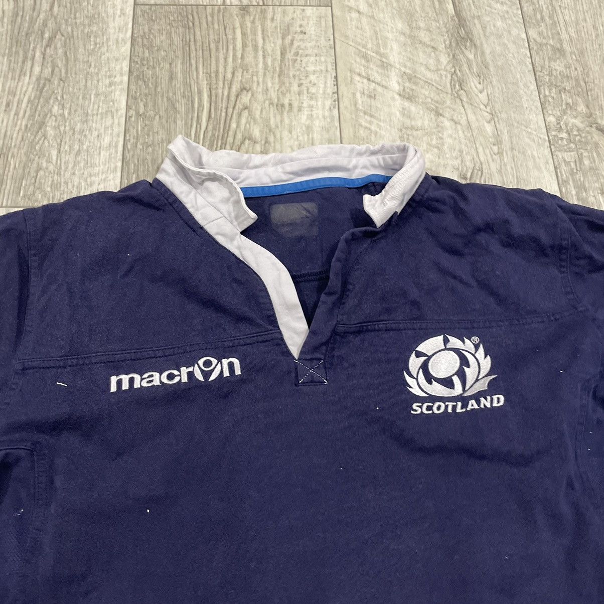 Vintage Match worn SCOTLAND RUGBY WORLD CUP SHIRT jersey macron Size US L / EU 52-54 / 3 - 2 Thumbnail