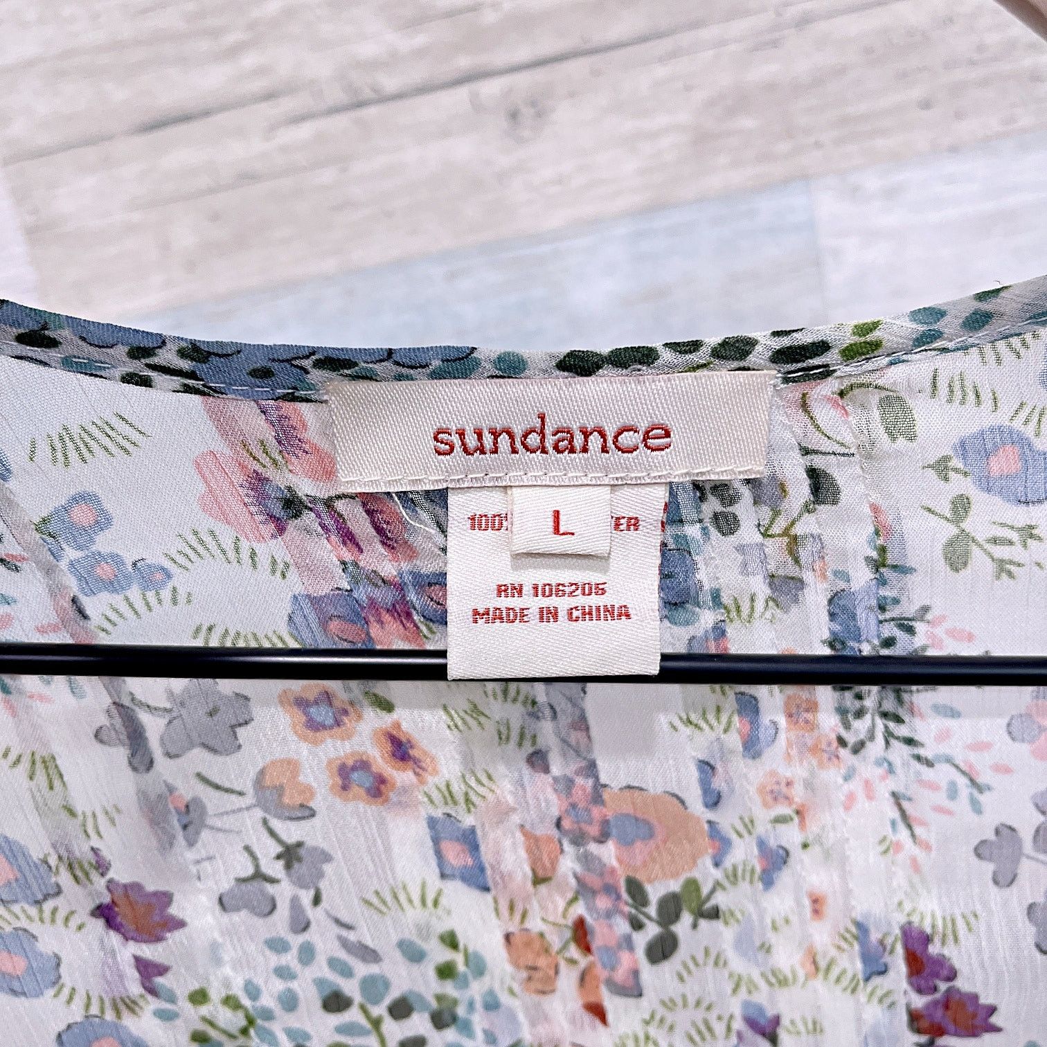 Other SUNDANCE Sheer Floral Pinkuck Blouse Womens Large Size L / US 10 / IT 46 - 6 Thumbnail