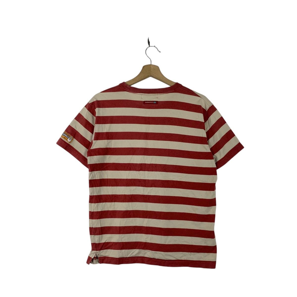 Vintage Vintage SANTAWORLD SWEDEN WONDERLAND Dog Striped Tee Shirt Size M / US 6-8 / IT 42-44 - 4 Thumbnail
