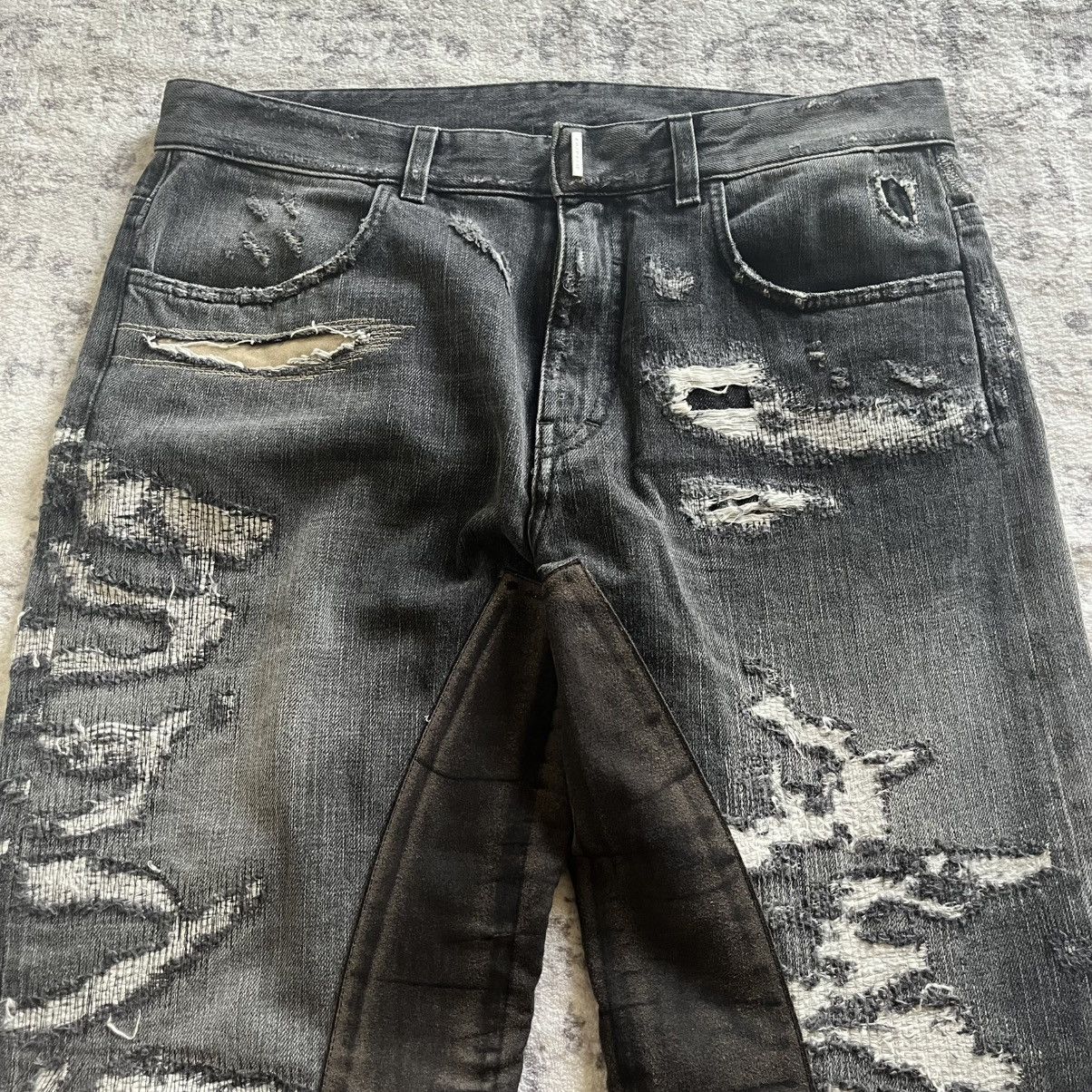 Givenchy Boro Stitched Distressed Moleskin Jeans Size 32