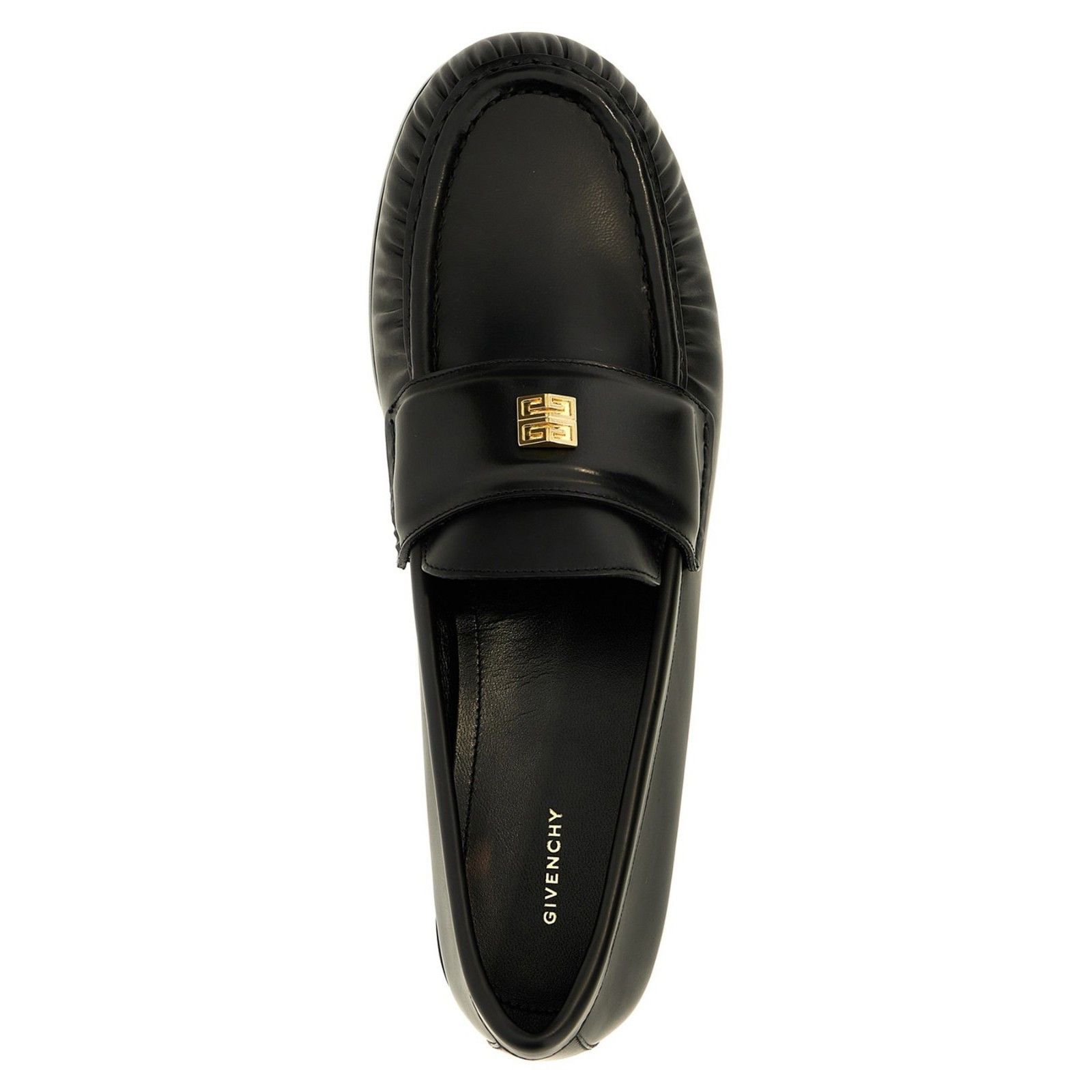 Givenchy GIVENCHY 4G Metal Black Leather Loafers New & Authentic (Wom Size US 9 / IT 39 - 4 Thumbnail