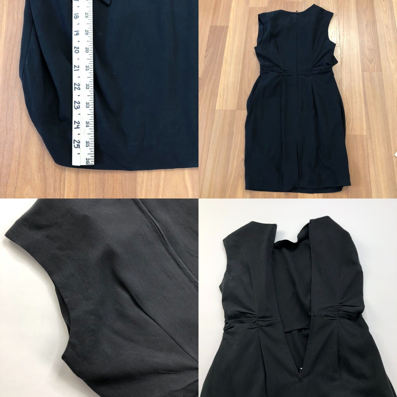 Vetements Moulinette Soeurs Vetements Dress Midi Silk Blend Women’s 8 Sheath Round Neck Sleeveless Black Size M / US 6-8 / IT 42-44 - 10 Thumbnail