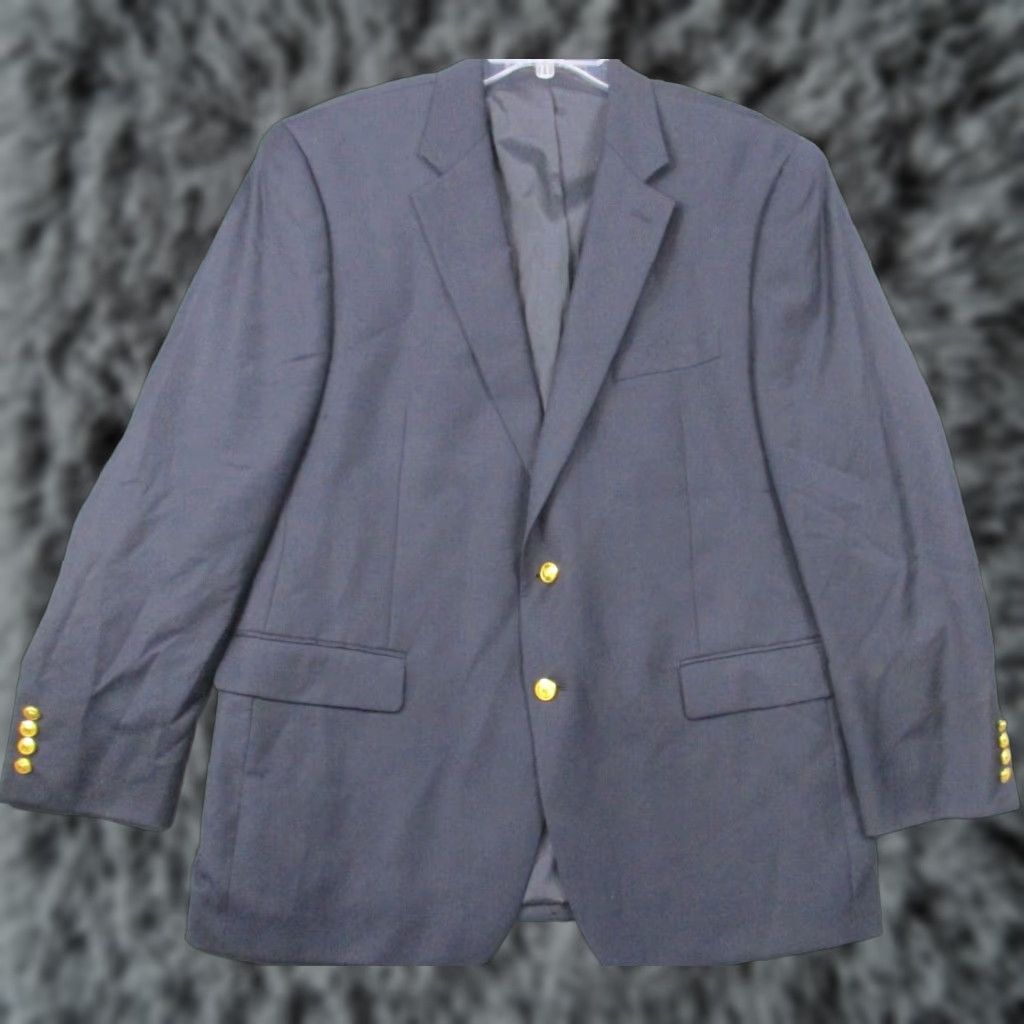 Ralph Lauren LAUREN RALPH LAUREN Sport Jacket Wool 44R Blue Blazer Jacket/Coat Mens Regular Notch Lapel Wool Tweed 2-Button/4-Button Redefined Size 44R - 1 Thumbnail
