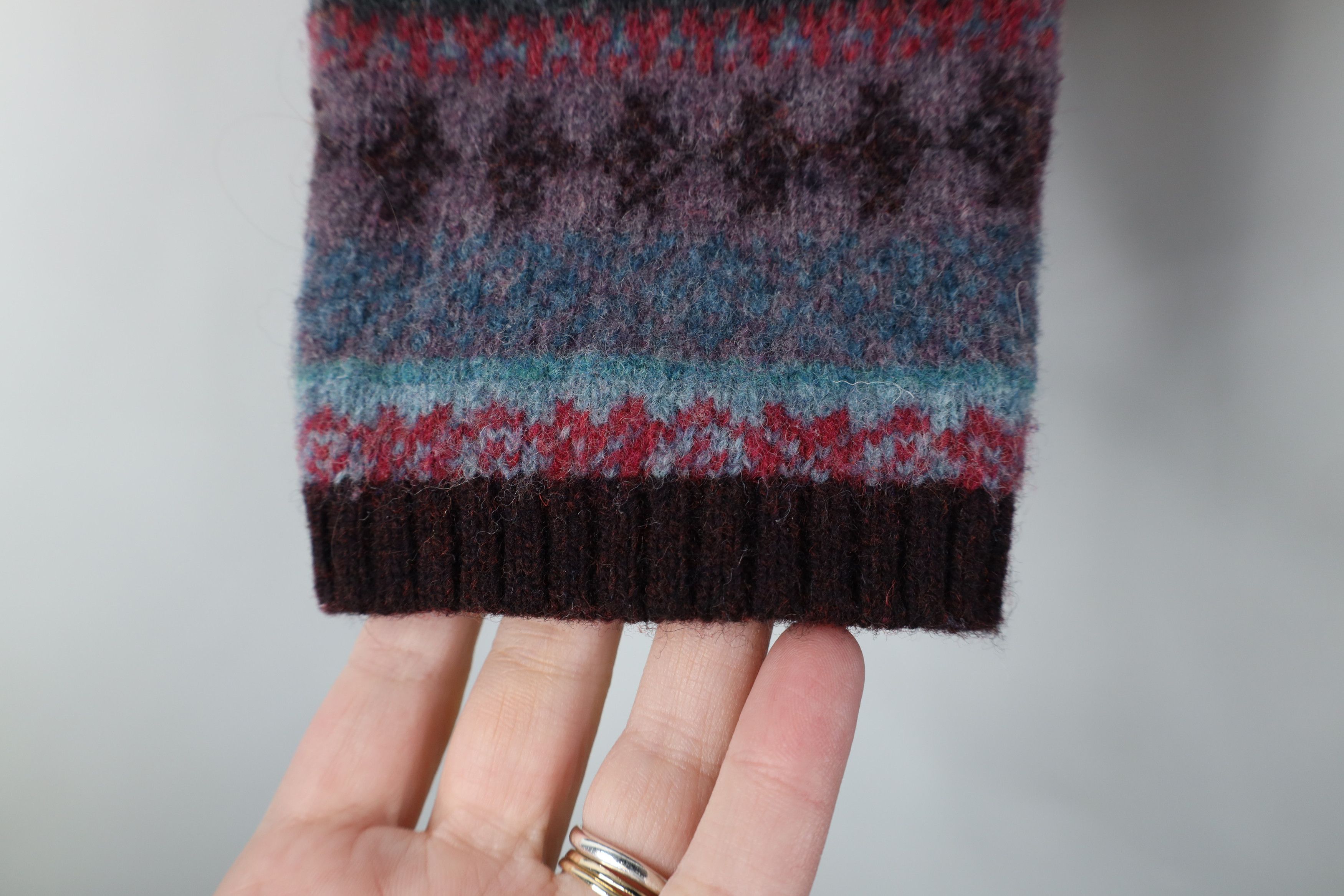 Vintage Vintage 90s Y2K Babydoll Rainbow Fair Isle Tie Sweater Size L / US 10 / IT 46 - 5 Thumbnail