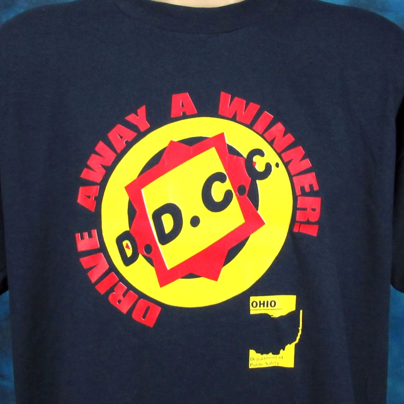 Vintage VINTAGE OHIO DEPARTMENT OF PUBLIC SAFETY DRIVE AWAY T-Shirt XL 80s 90s Mens Size US XL / EU 56 / 4 - 2 Thumbnail