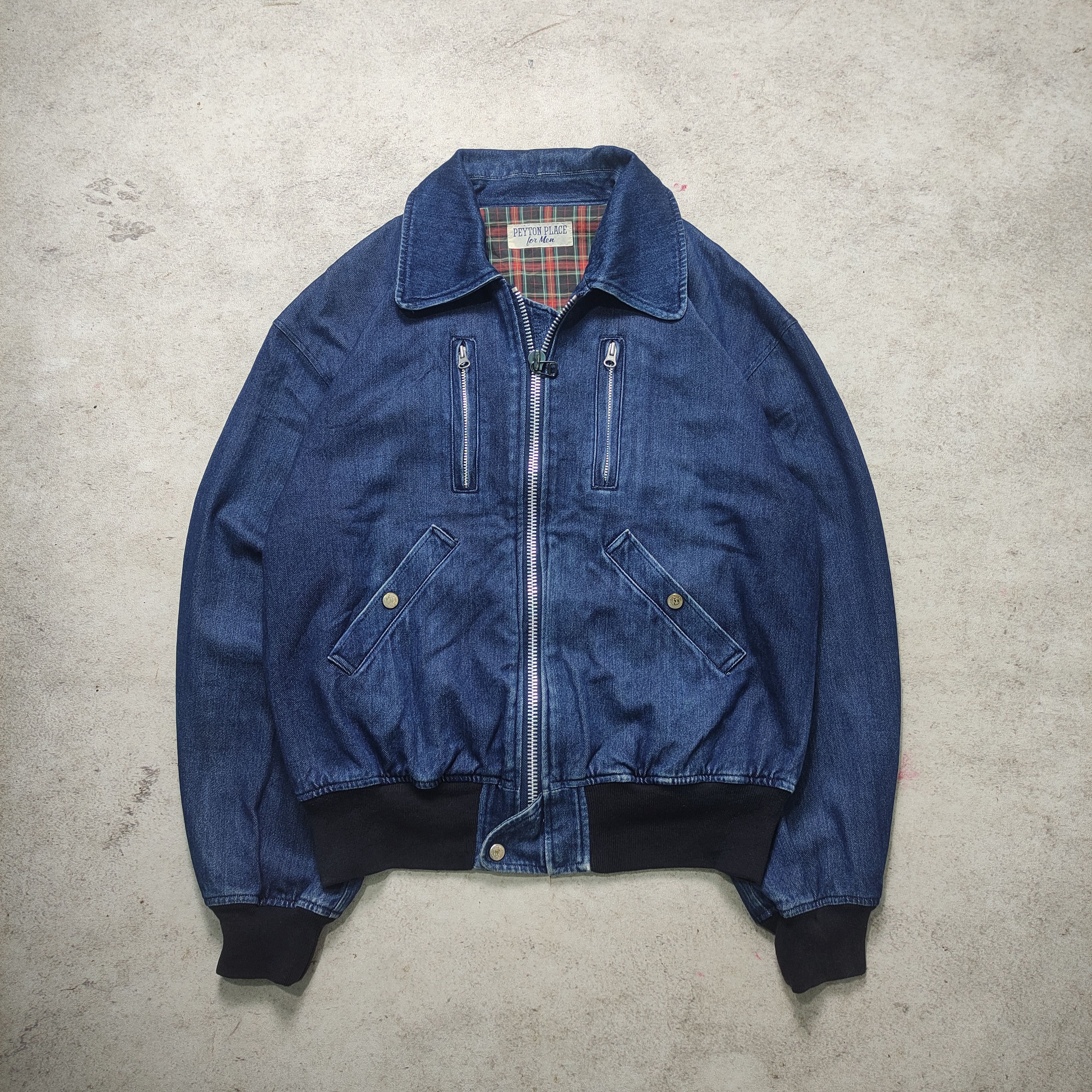 Japanese Brand × PPFM × Vintage PPFM Bomber Denim Jacket 1990s Size US M / EU 48-50 / 2 - 1 Thumbnail
