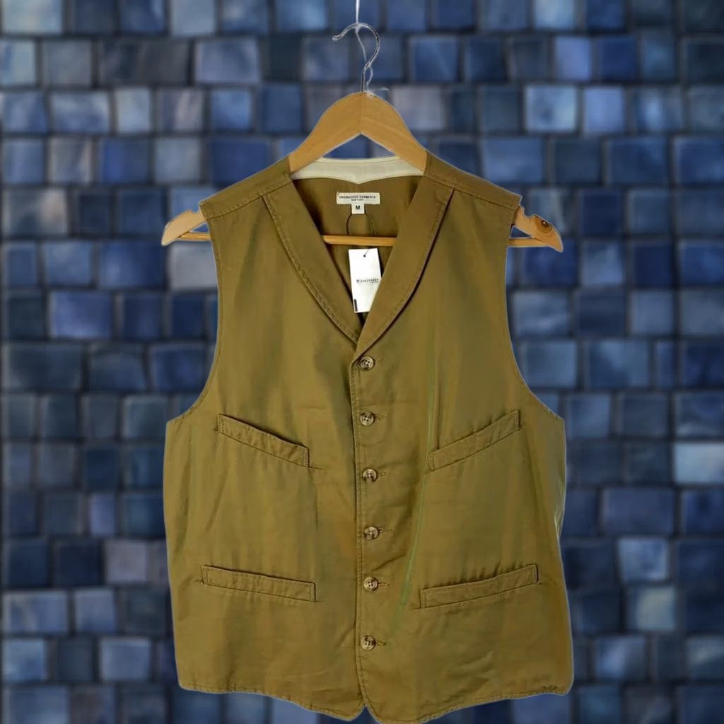 Engineered Garments Engineered Garments Vest Men M Cotton Camel Iridescent Solid Casual Used Short Front Button Vest Mens Size US M / EU 48-50 / 2 - 1 Thumbnail