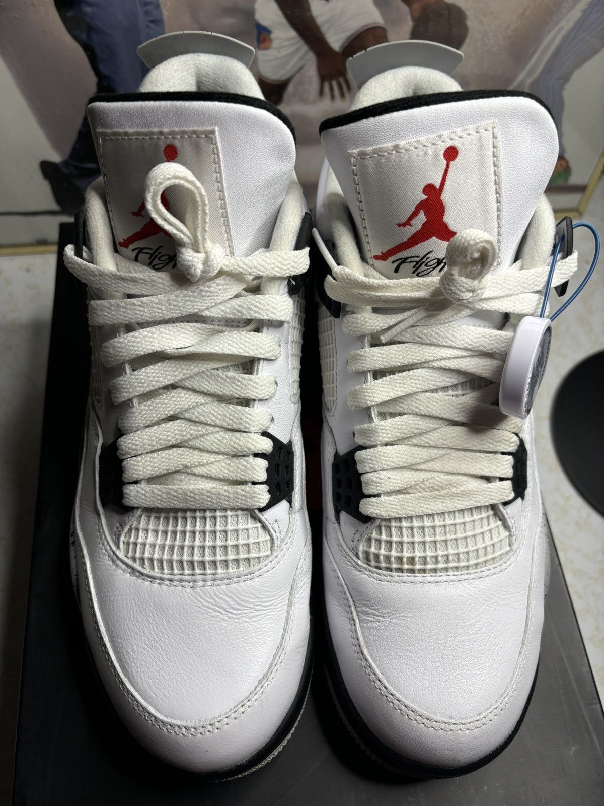Jordan Brand Air Jordan 4 Retro OG 2016 White Cement 2016 Size US 9 / EU 42 - 2 Thumbnail