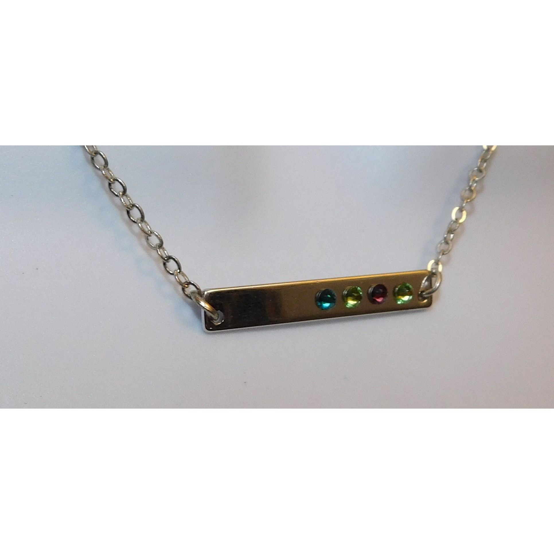 Other Silver Rhinestone Bar Necklace Size ONE SIZE - 3 Thumbnail