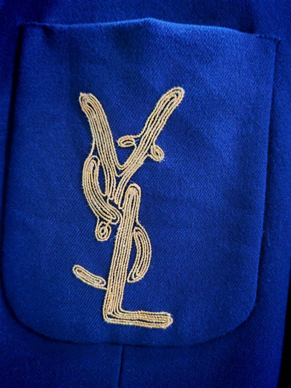 Saint Laurent Paris Saint Laurent Paris YSL Embroidery Blazer Size US M / EU 48-50 / 2 - 3 Thumbnail