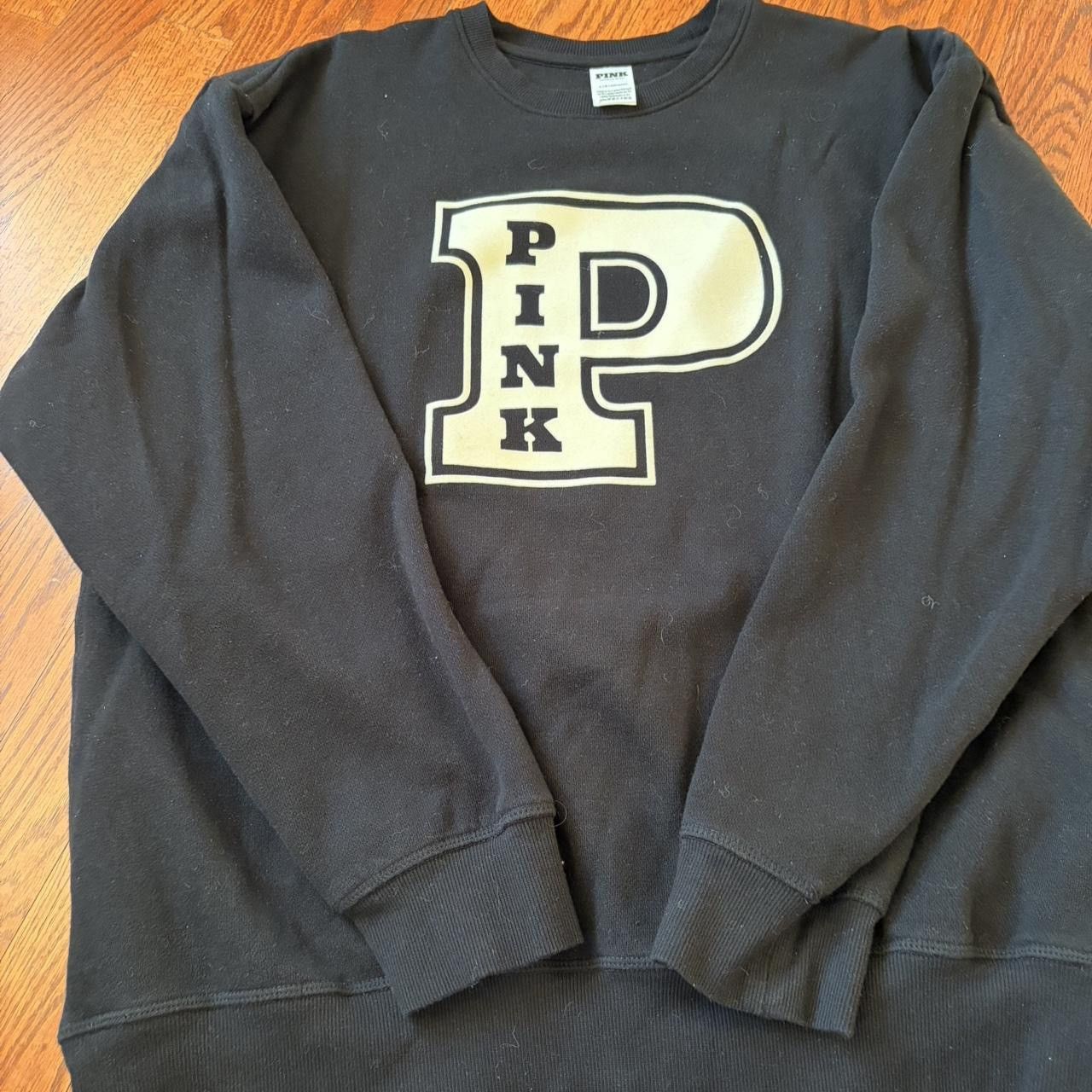 Pink PINK Victorias Secret Black Fleece Crewneck Pullover PINK L Size L / US 10 / IT 46 - 1 Thumbnail