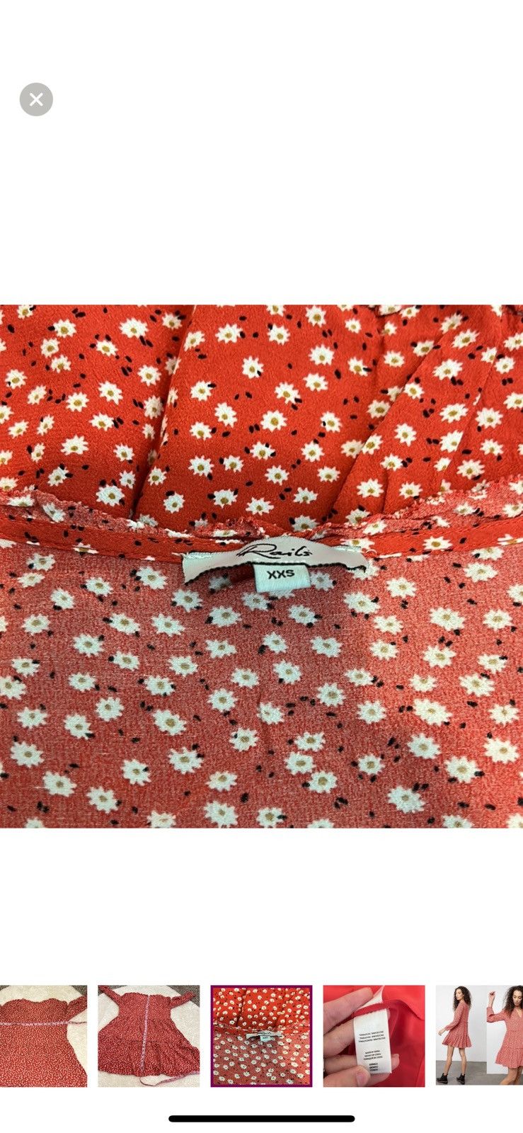 Rails Rails xxs everly carmine daisies mini dress Size XXS / US 00 / IT 34 - 7 Thumbnail