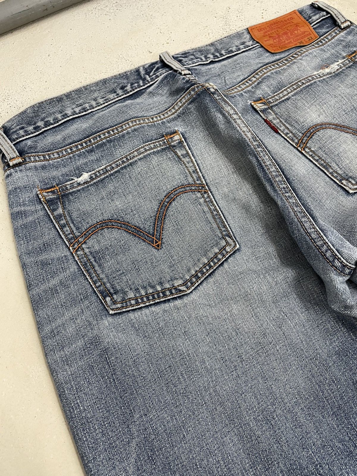 Levi's Levis 503 Classic Levi’s 00’s Production Distressed Denim Size US 37 - 20 Thumbnail
