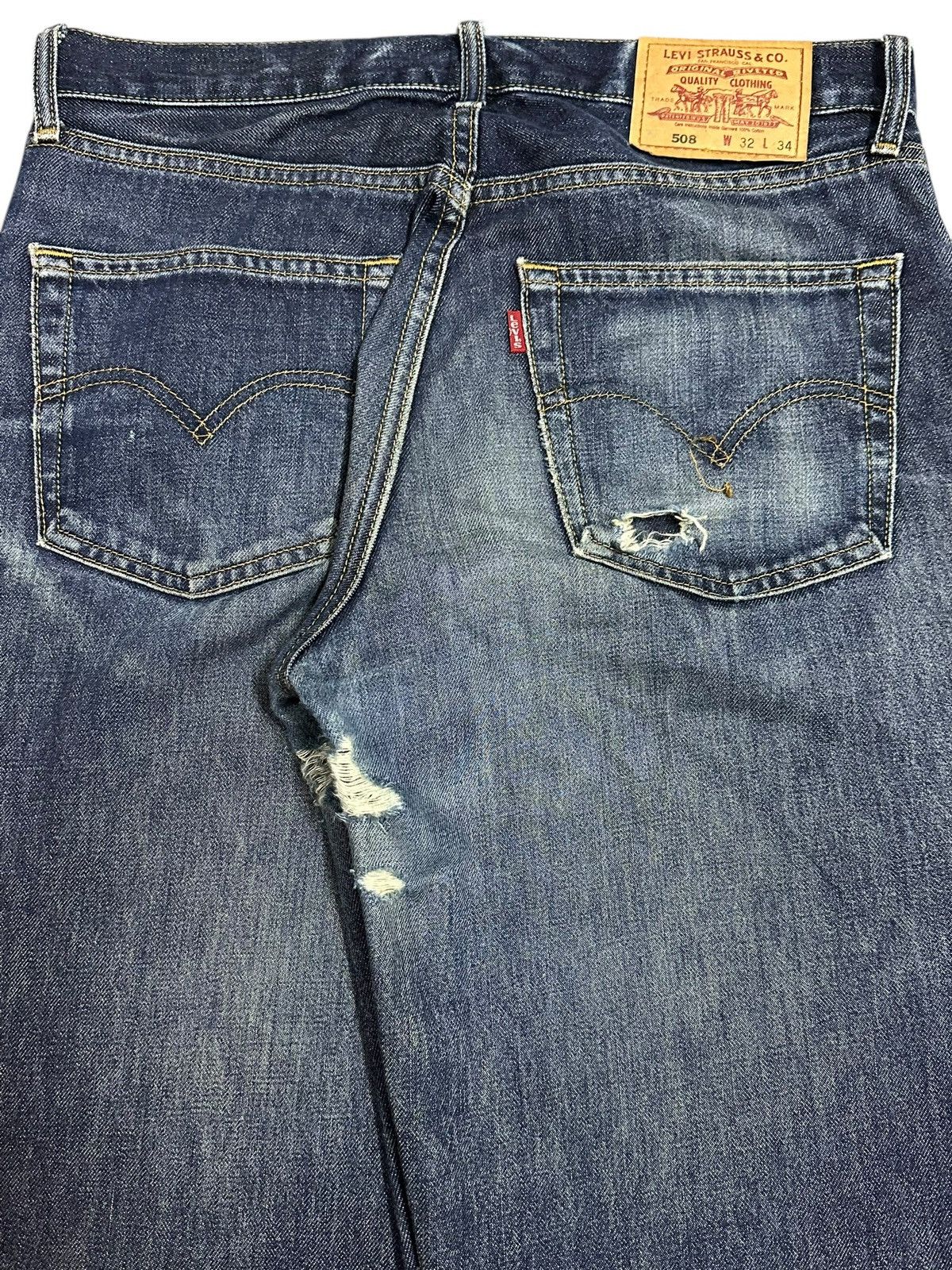 Levi's Vintage Levis 508 Blue Wash Style Baggy Jeans Size US 32 / EU 48 - 6 Thumbnail