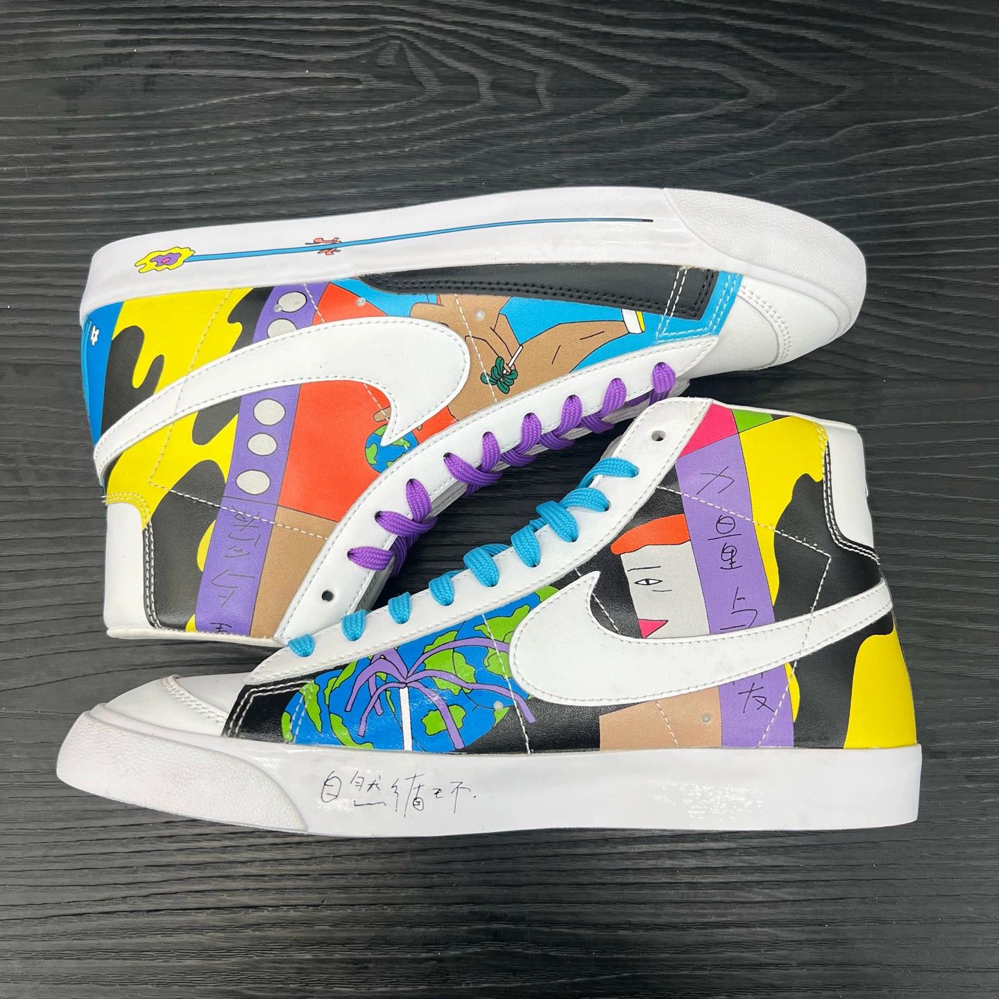Diesel Black Gold Ruohan Wang x Blazer Graffiti (44.5) - New, No Box Size US 10.5 / EU 43-44 - 6 Thumbnail