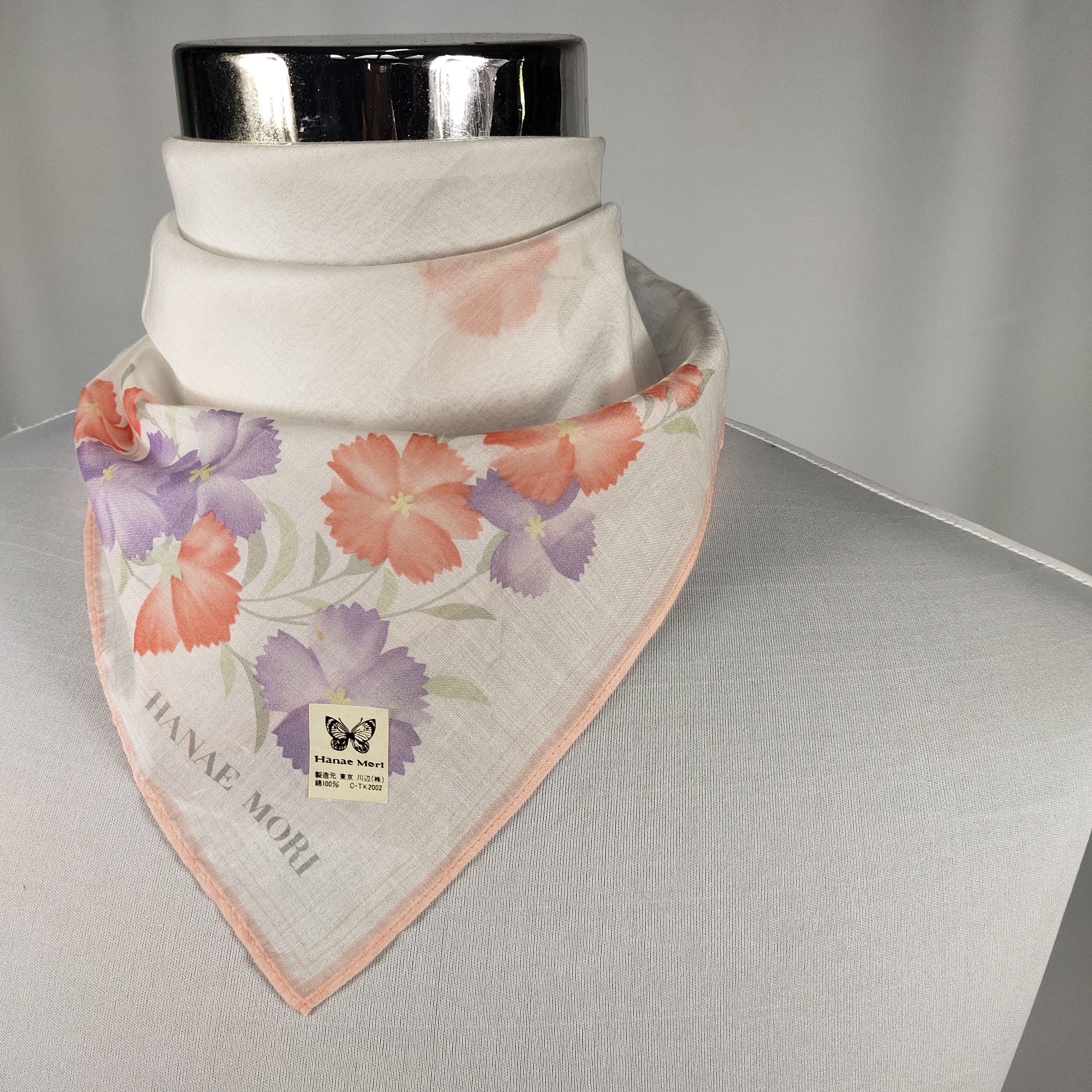 Hanae Mori × Vintage Hanae Mori Handkerchief / Neckerchief / Bandana FZ008 Size ONE SIZE - 1 Thumbnail