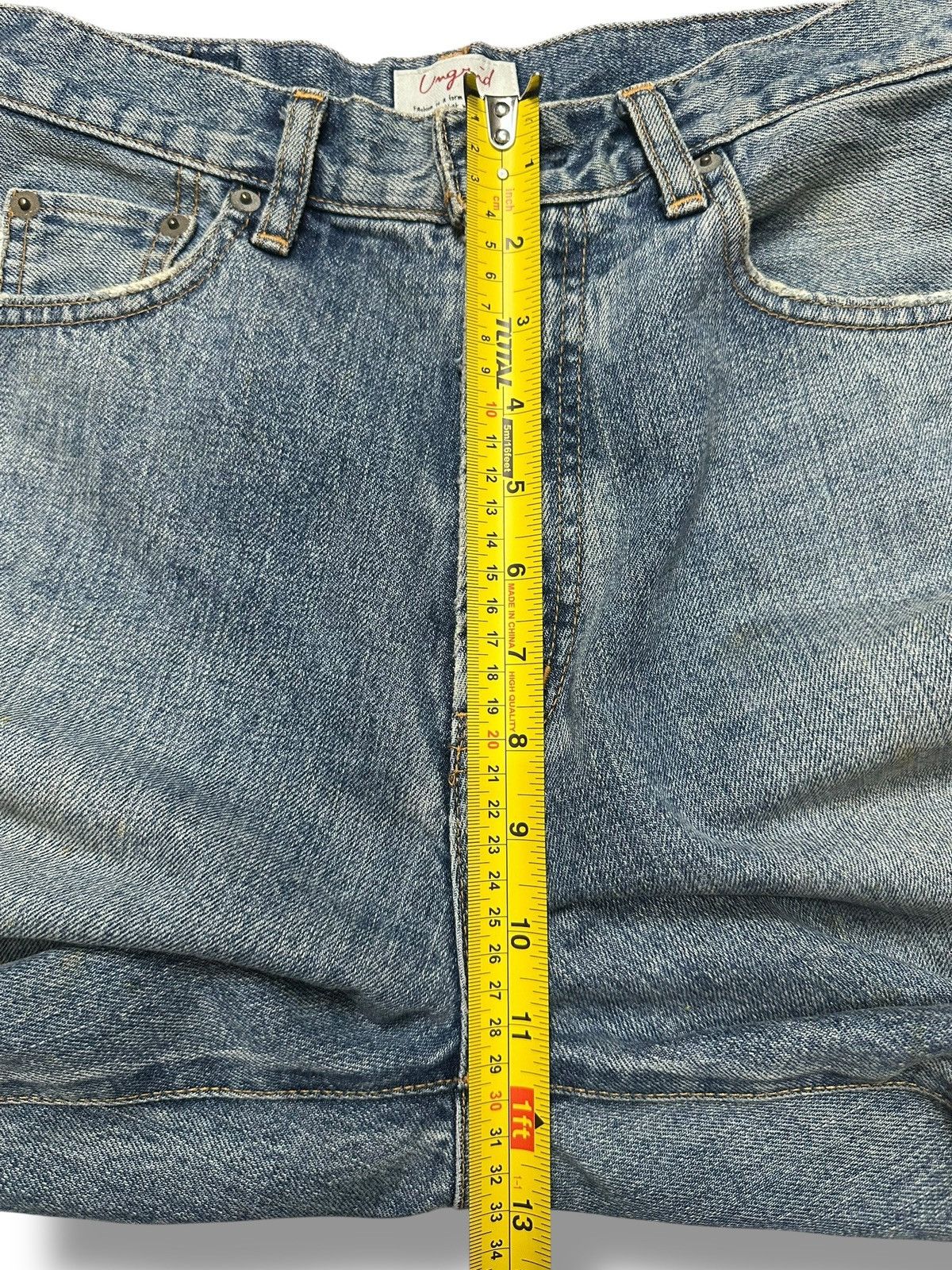 Japanese Brand Vintage Ungrid Classic Straight Fit Distressed Knees & Faded Size US 28 / EU 44 - 21 Thumbnail