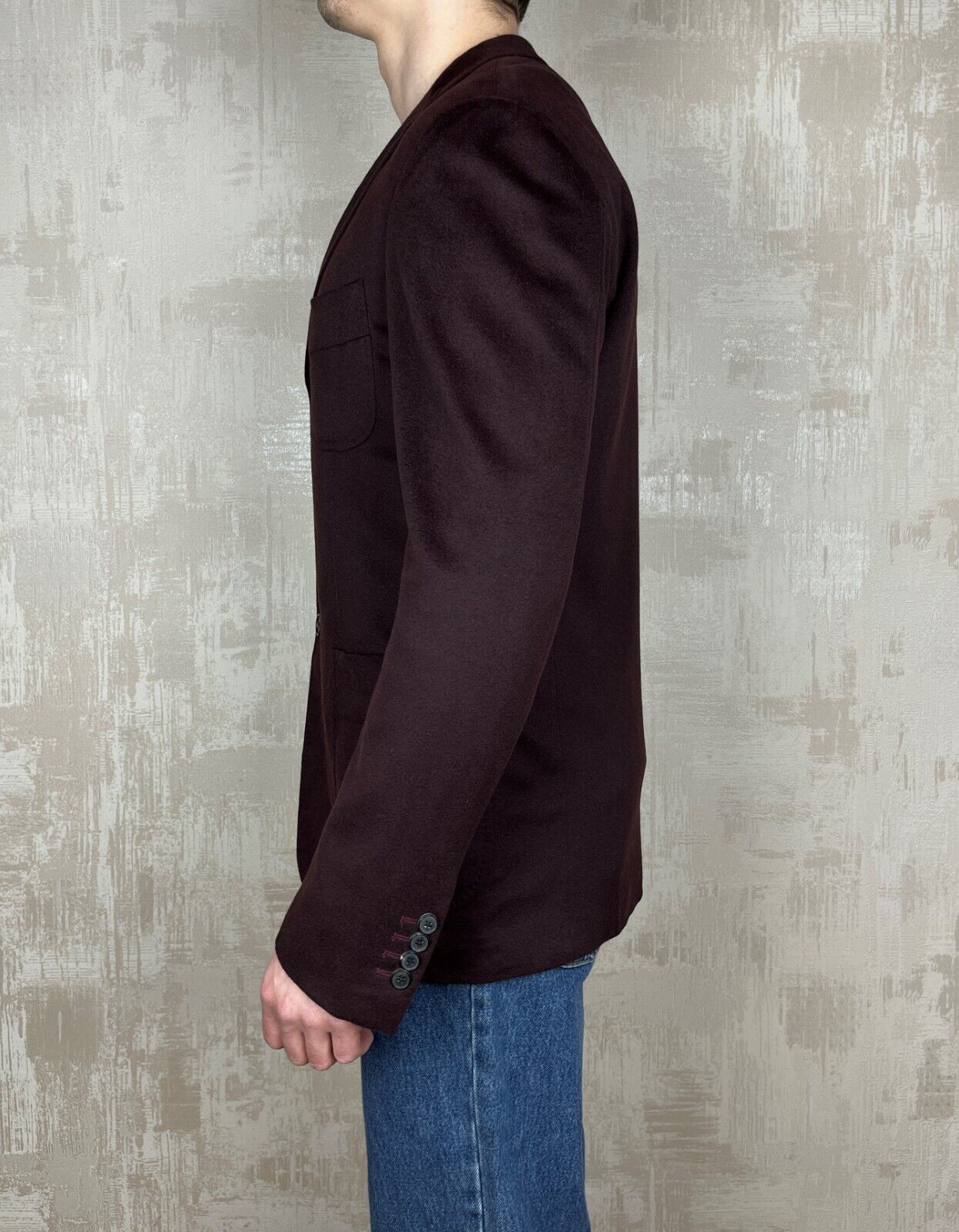 Gianfranco Ferre Gianfranco FERRE 100% Cashmere Blazer Sport Coat Burgundy Size 42R - 6 Thumbnail