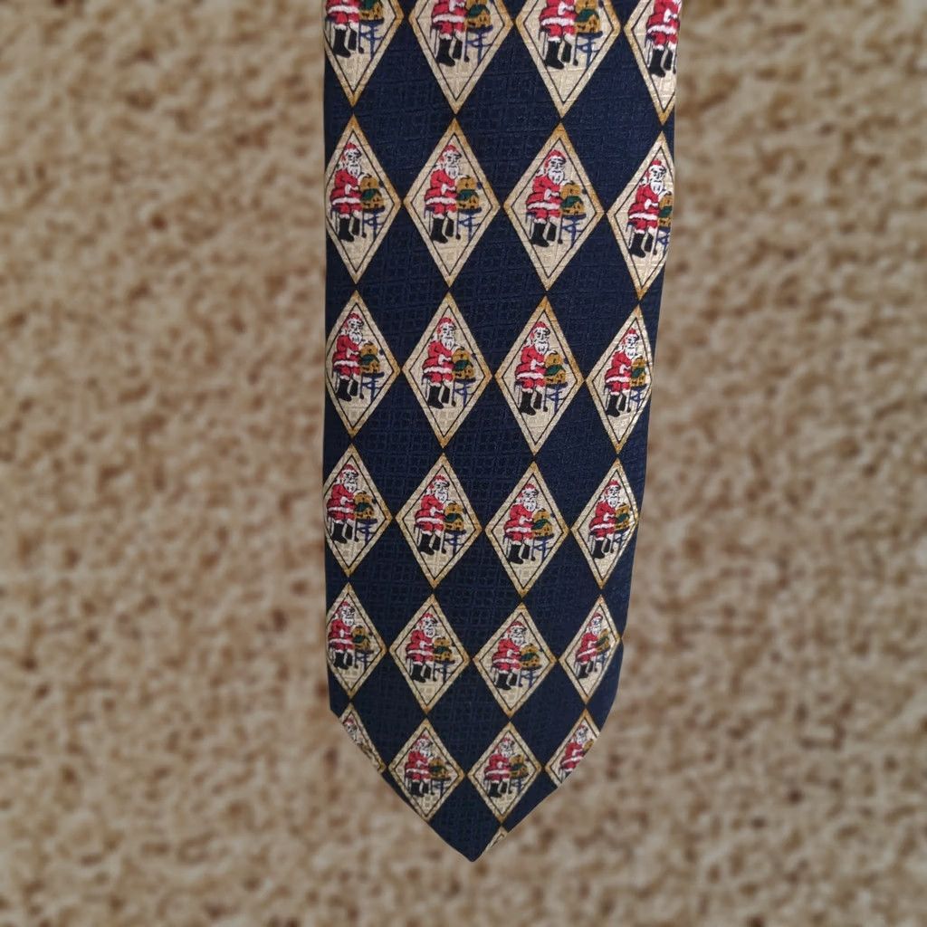 Vintage VINTAGE Cape Cod Christmas Santa Claus Silk Neck Tie Made in USA 100% Neckwear Size ONE SIZE - 1 Thumbnail