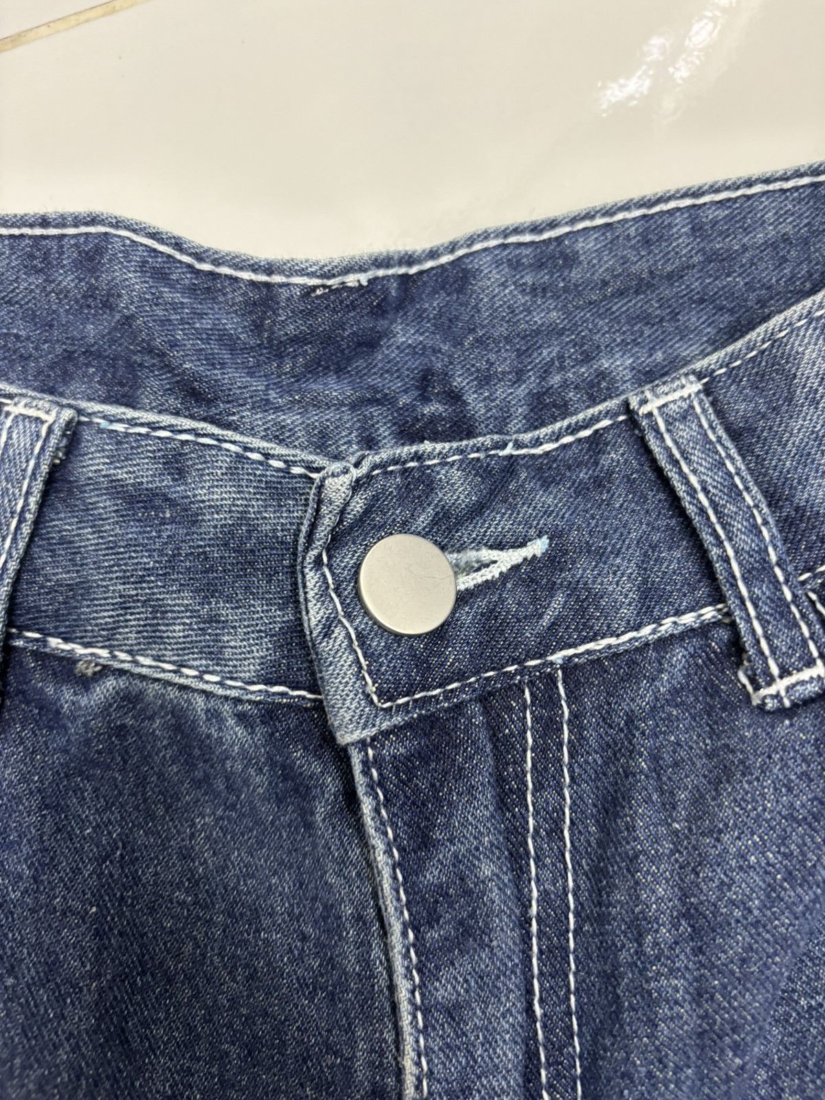 Y-3 × Yohji Yamamoto Y-3 Yohji Yamamoto Custom Paint Queen Baggy Loose Jeans Size US 30 / EU 46 - 12 Thumbnail