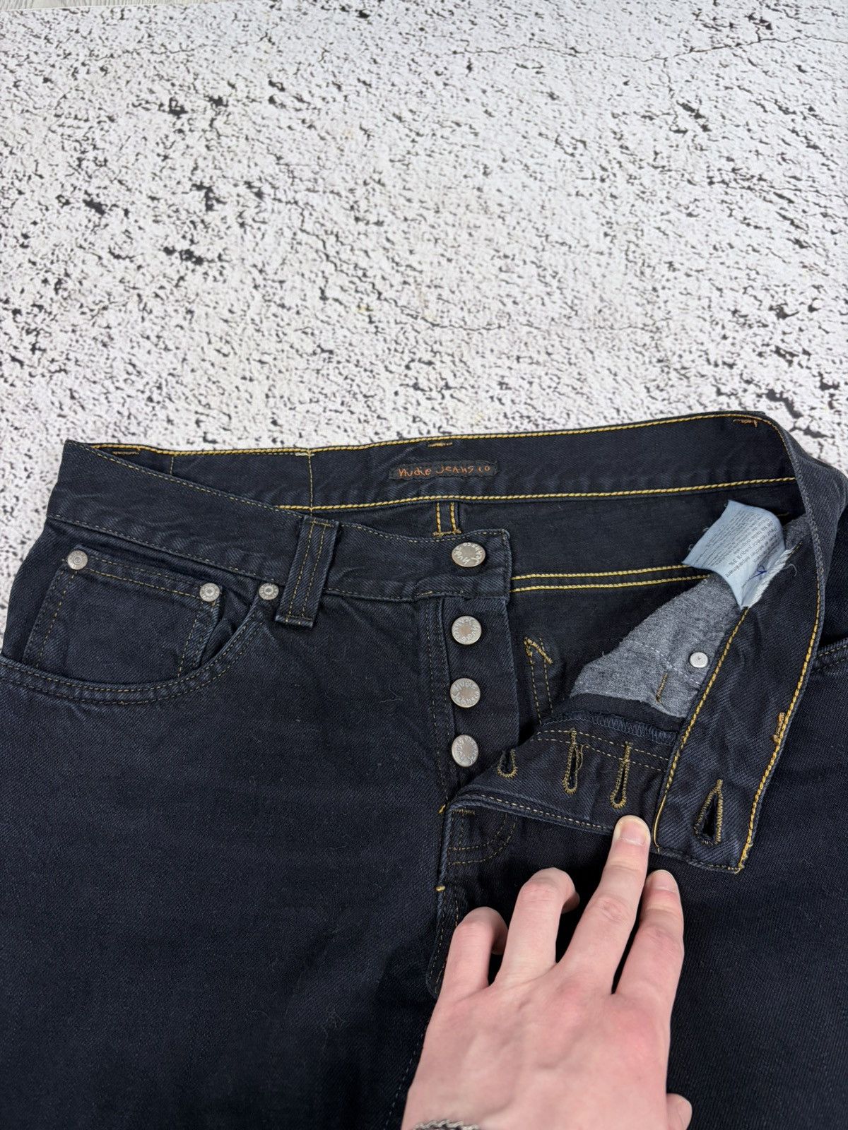 Nudie Jeans Nudie Jeans Black Contrast Stitch Denim Pants 30 Size US 30 / EU 46 - 5 Thumbnail