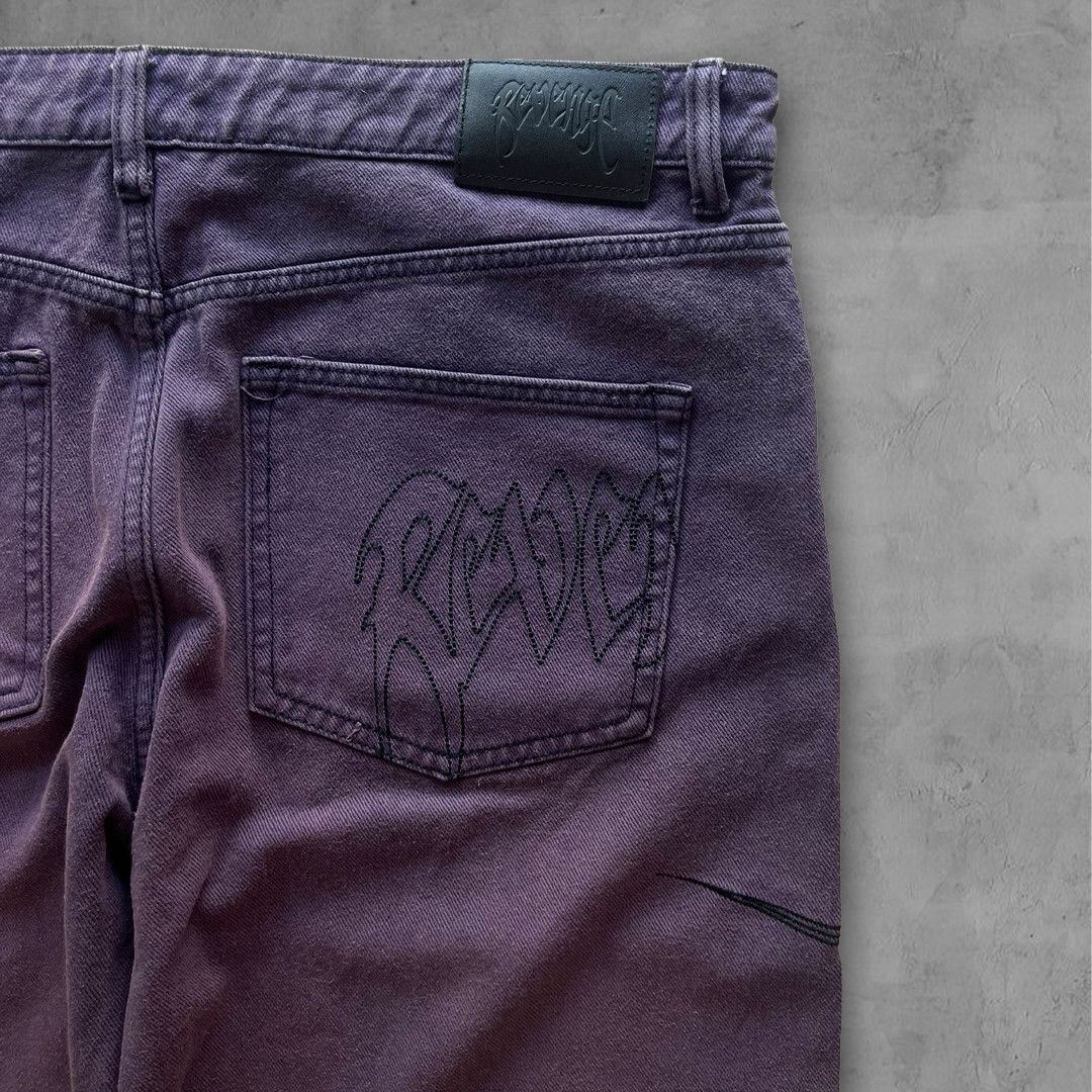 Revenge Revenge Death Note Purple Denim Size US 36 / EU 52 - 4 Thumbnail