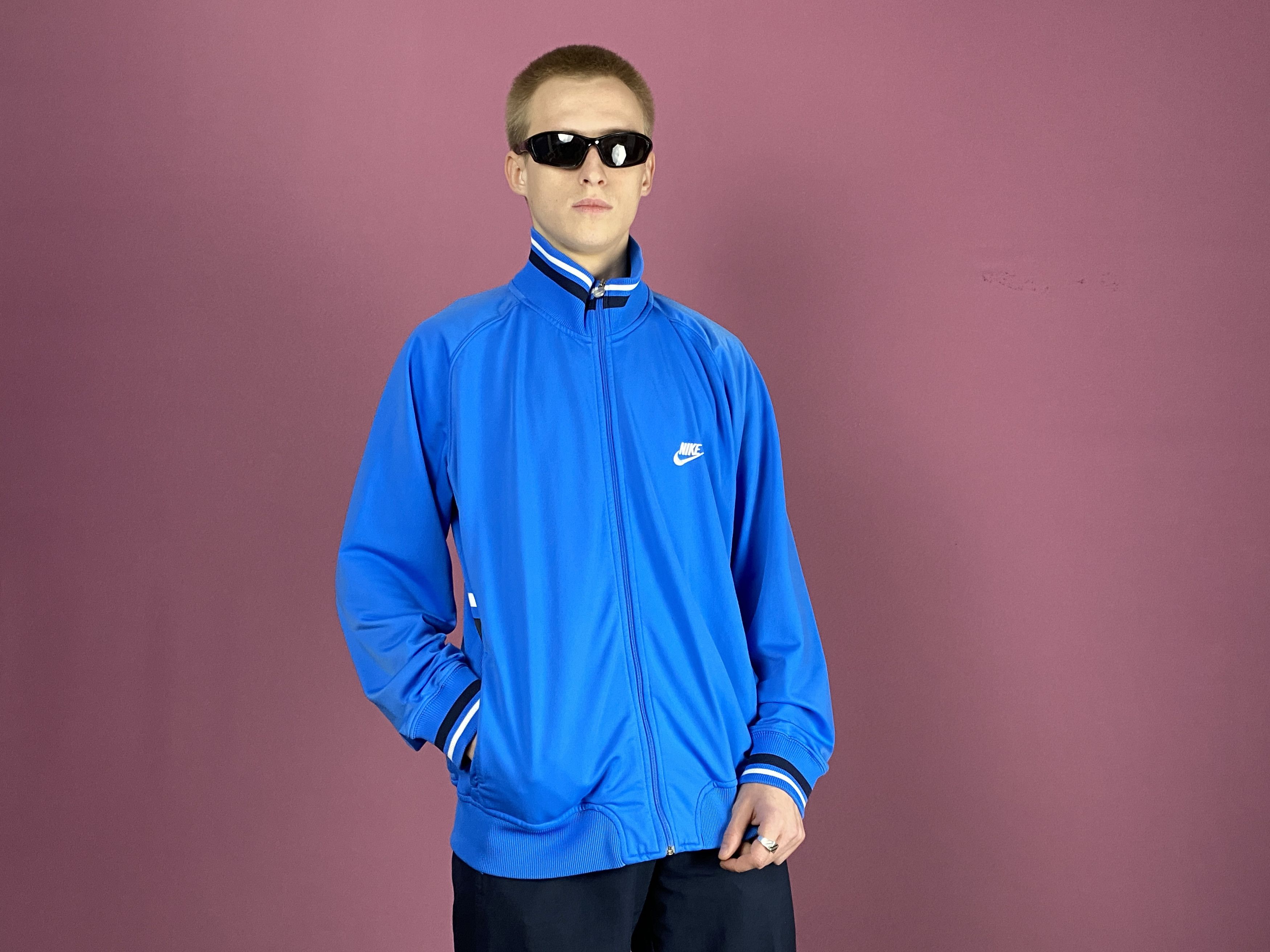 Nike × Vintage Y2k Nike Vintage Men's Track Jacket - L Size US L / EU 52-54 / 3 - 4 Thumbnail