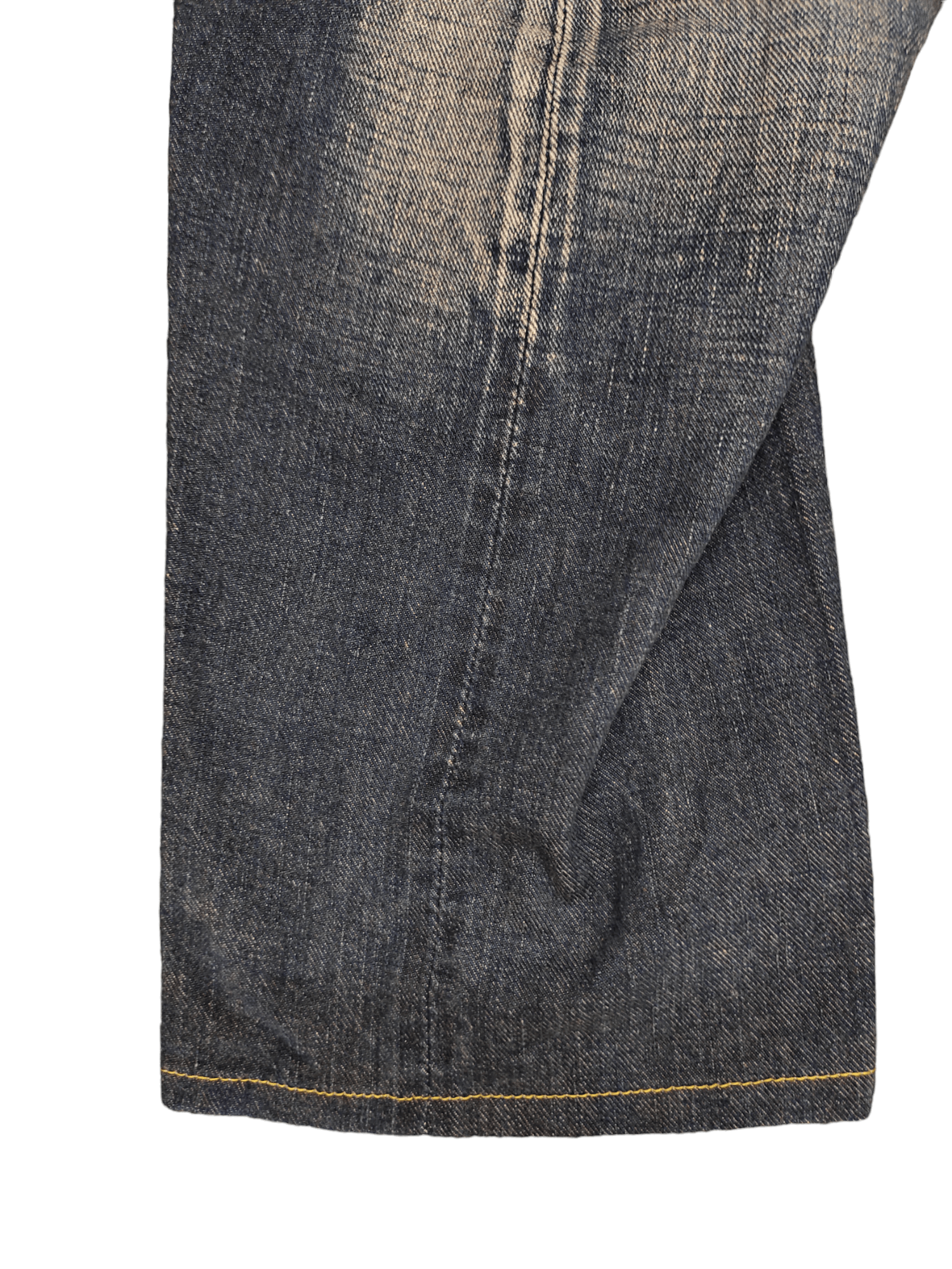 Number (N)ine × Undercover 1990s Jonhbull Spiral Cut Selvedge Denim Pants Redline Size US 29 - 14 Thumbnail