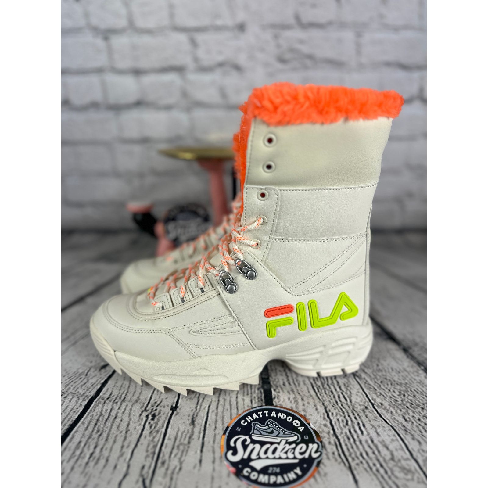 Fila Fila Disruptor Snow Boots Womens 9 Orange Shearling Winter Size US 9 / IT 39 - 4 Thumbnail