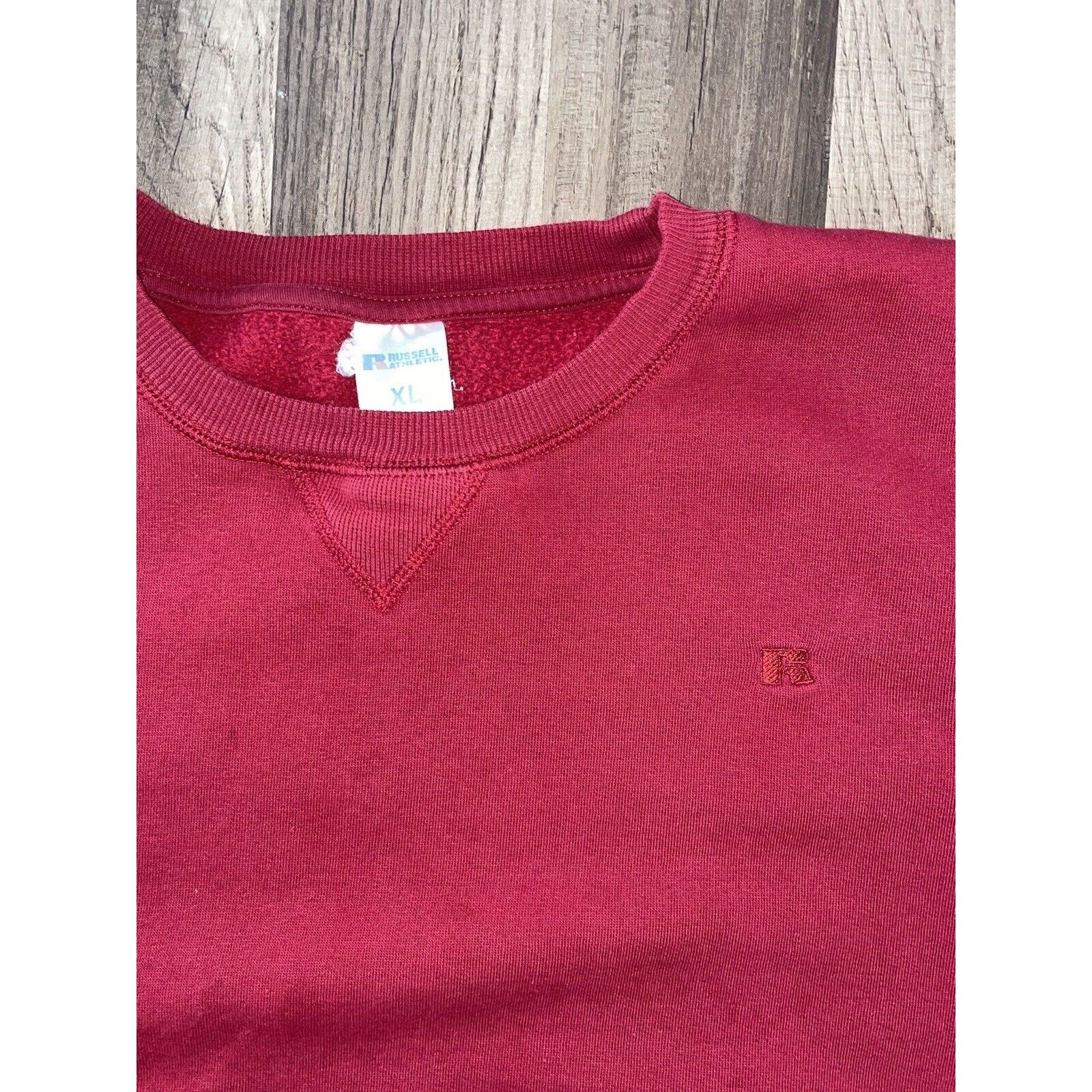 Russell Athletic × Vintage Vintage Russell Athletic Crewneck XL Crimson Red Size US XL / EU 56 / 4 - 2 Thumbnail