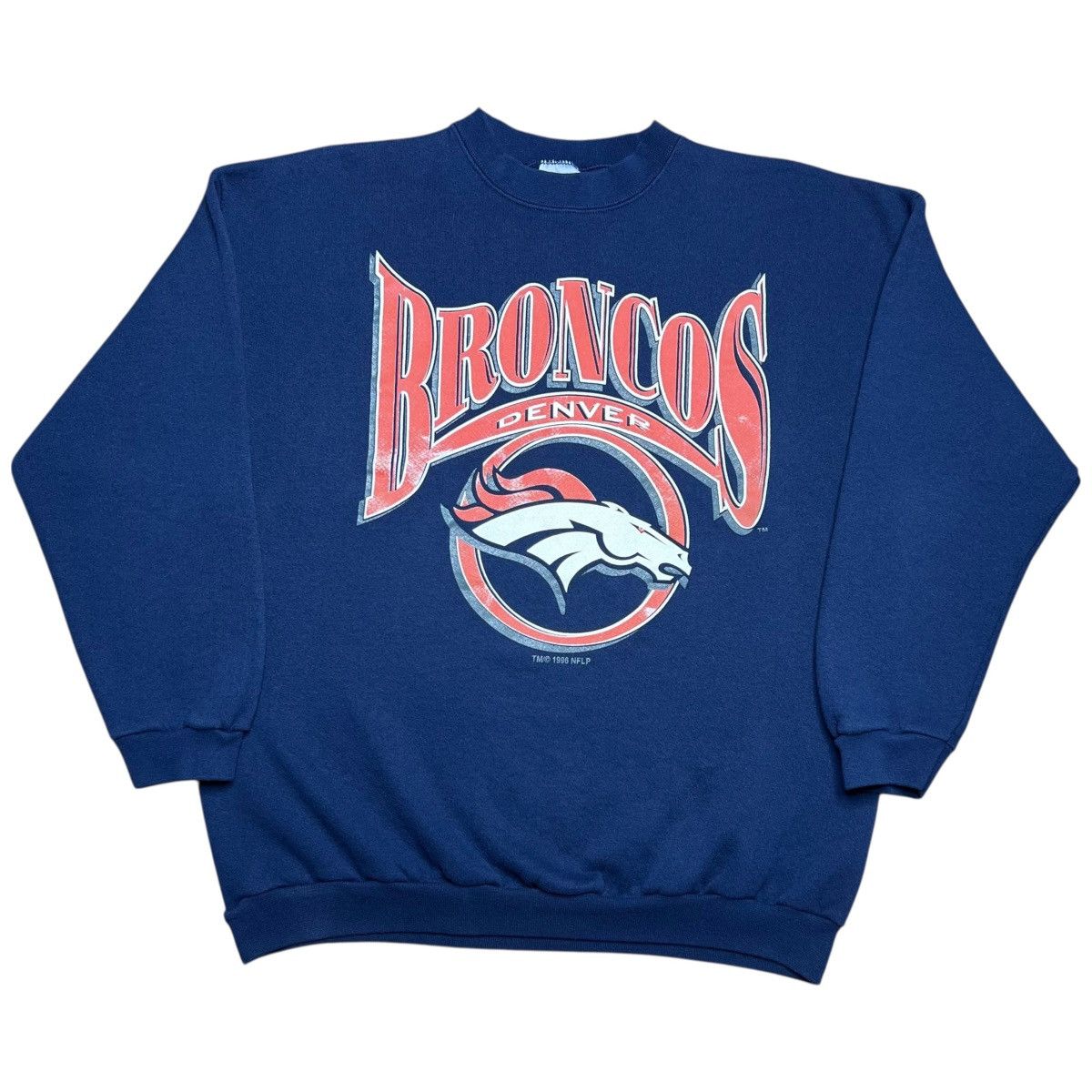 Logo 7 Vintage 1996 NFL Denver Broncos Spell Out Logo 7 Sweatshirt Size US XL / EU 56 / 4 - 1 Thumbnail