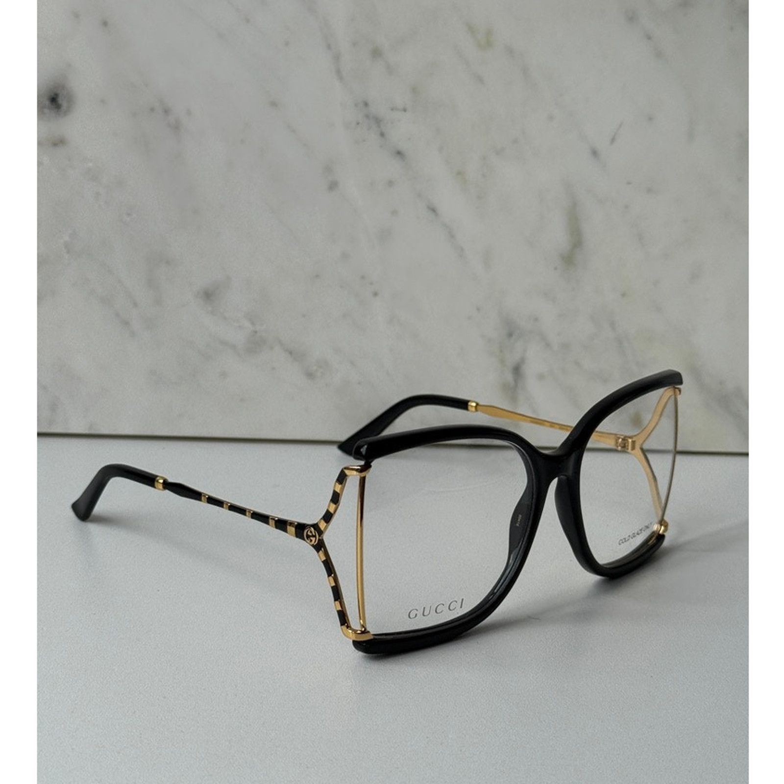 Gucci NEW Gucci GG0592O Oversized Square Black Eyeglasses $565 Size ONE SIZE - 1 Thumbnail