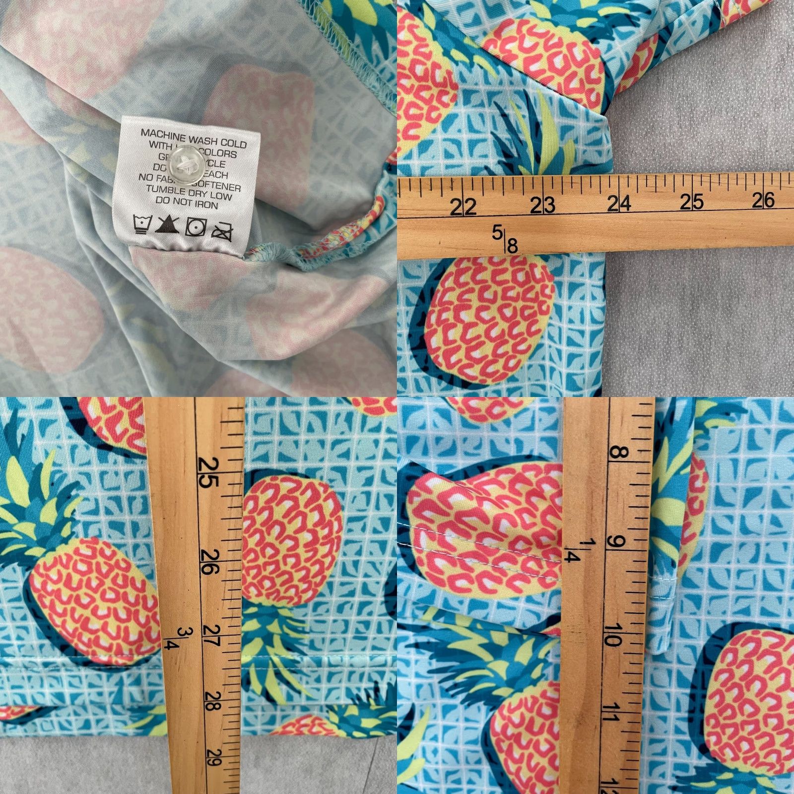 Vintage Good Good Polo Shirt Mens XL Blue Pineapple Geometric Hawaiian Performance Golf Shirt Size US XL / EU 56 / 4 - 8 Thumbnail