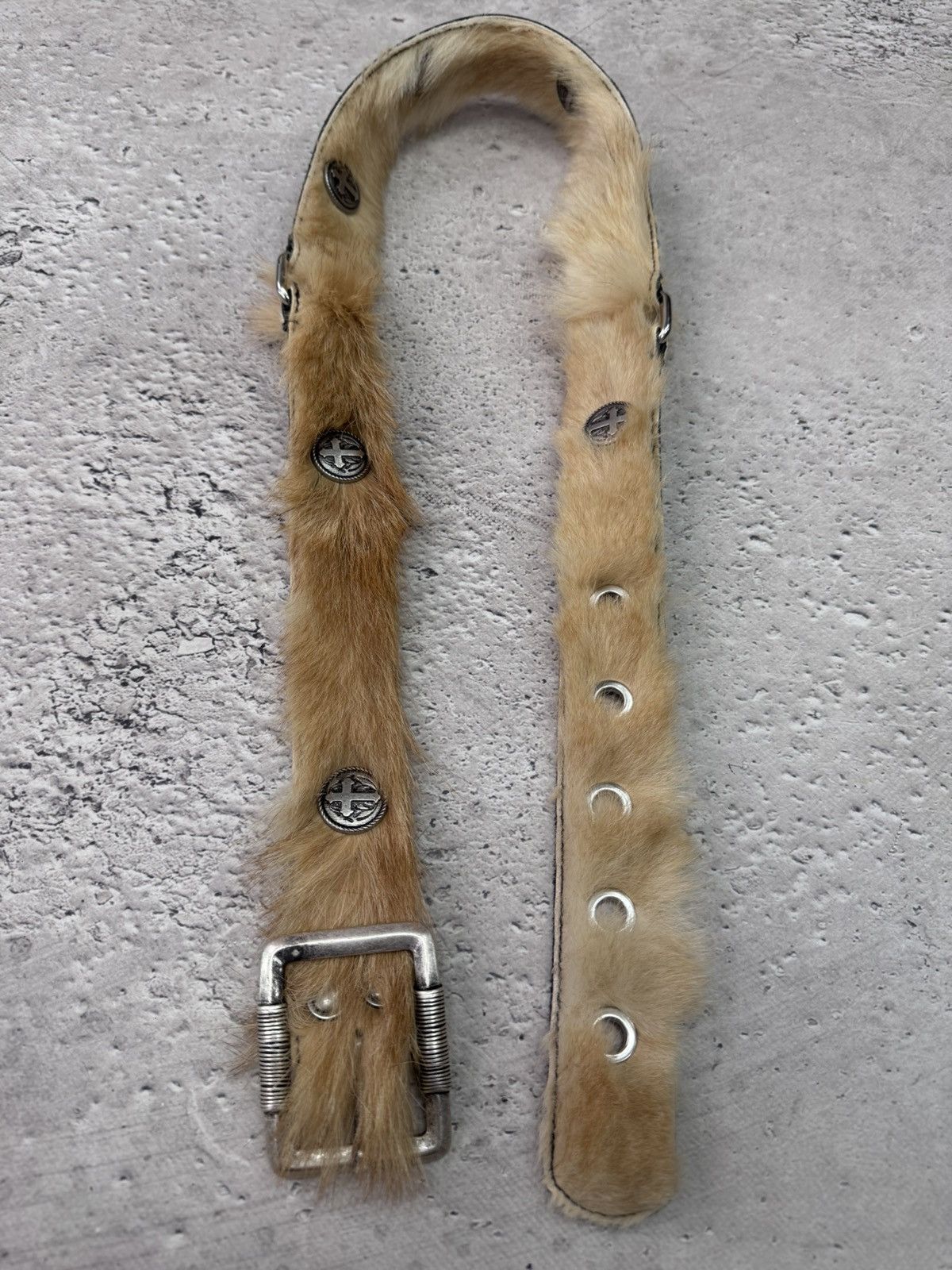 If Six Was Nine × Japanese Brand × Le Grande Bleu (L.G.B.) Vintage mink fur studded belt HYSTERICGLAMOUR Y2K Size ONE SIZE - 5 Thumbnail