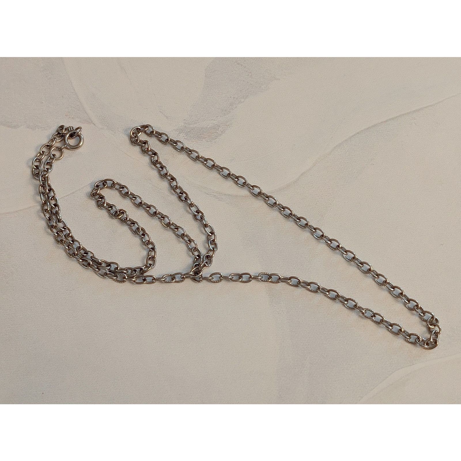 Vintage Vintage 1980s Classic 24" Silver-Tone Cable Chain Necklace Size ONE SIZE - 4 Thumbnail