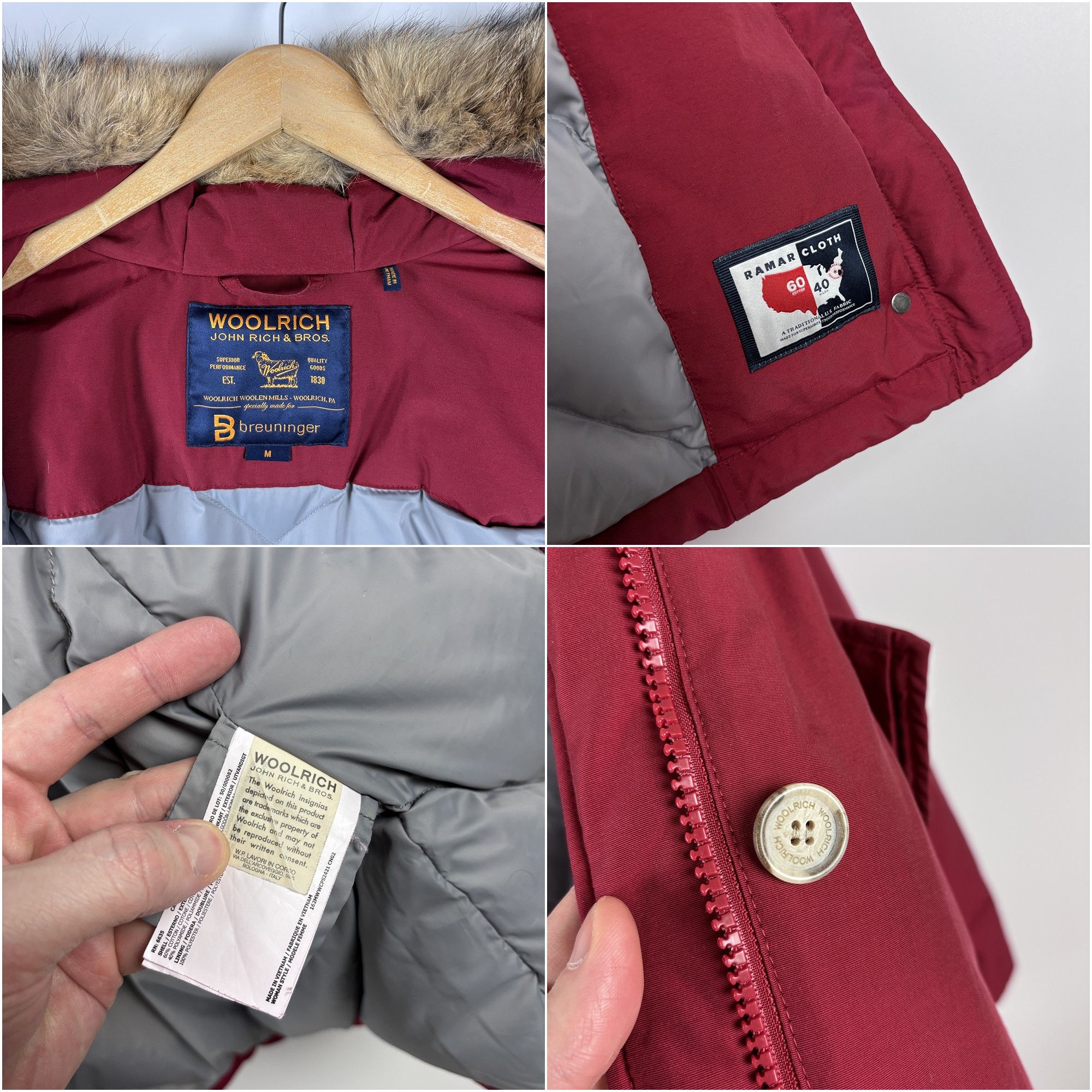 Woolrich Woolen Mills Womens Woolrich Arctic Down Hooded Parka Red Size M Size M / US 6-8 / IT 42-44 - 11 Thumbnail