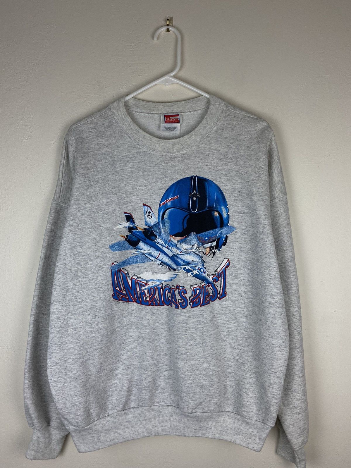 Vintage Vintage 1986 Americas Best Crewneck Sweatshirt Jet Plane Size US XL / EU 56 / 4 - 2 Thumbnail