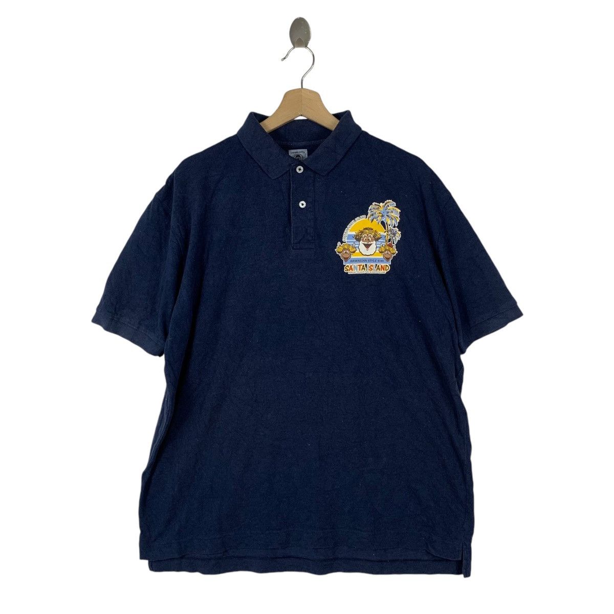 Vintage CAPTAIN SANTA ISLAND Hawaii Polo Tee Shirt