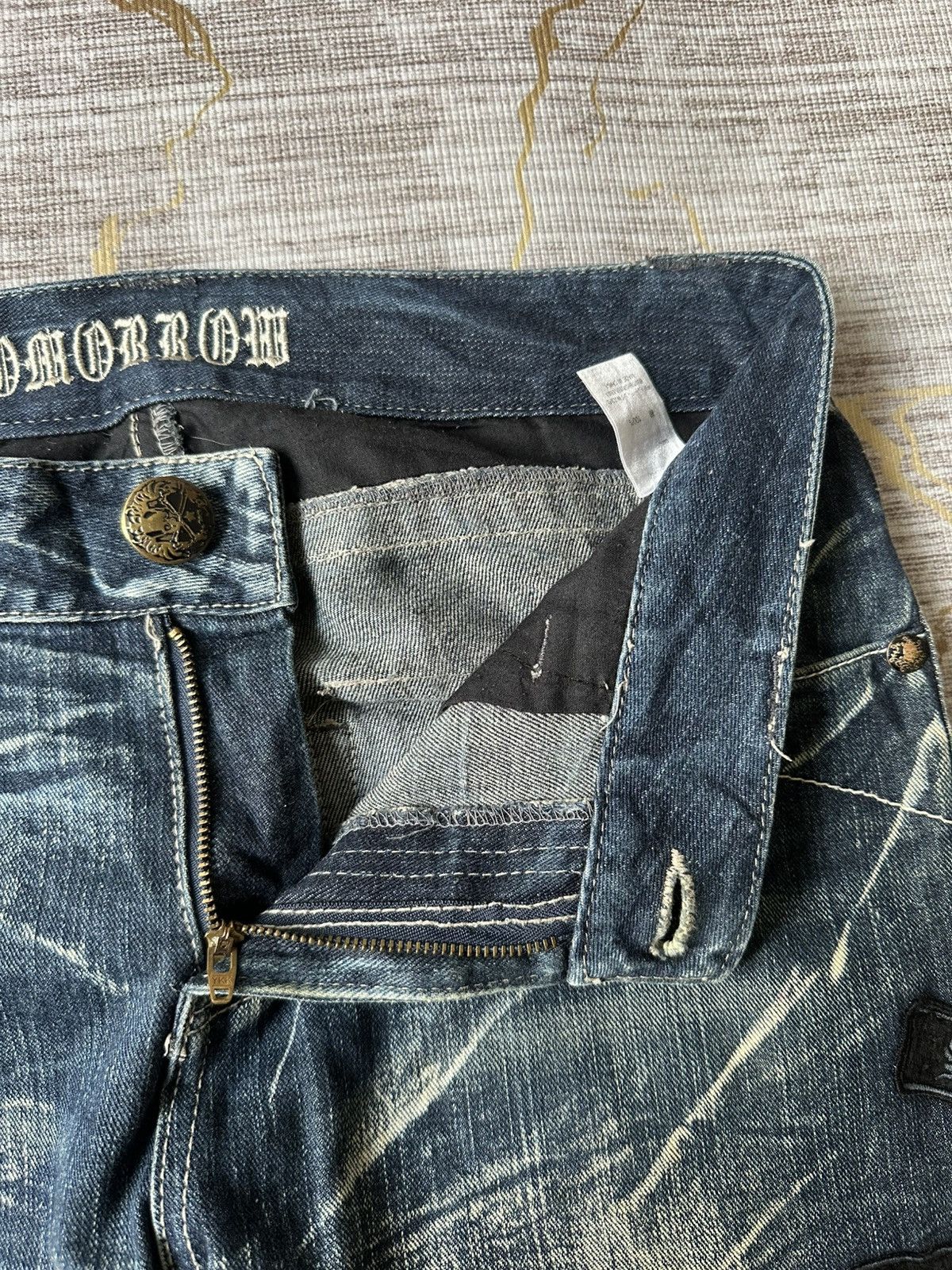 Japanese Brand Tommorow Claw Marks Patches Design Denim Size US 32 / EU 48 - 13 Thumbnail