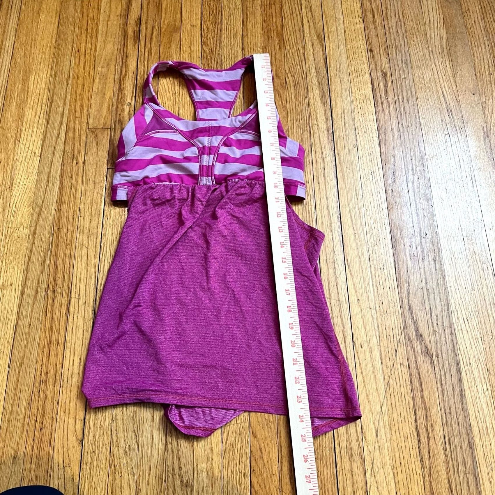 Lululemon VINTAGE Lululemon 2 In 1 Run Tank Built In Shelf Bra Stripe Racerback Top Women’s 6 Tank Women 6 Pink Racerback Shirt Females Size M / US 6-8 / IT 42-44 - 6 Thumbnail