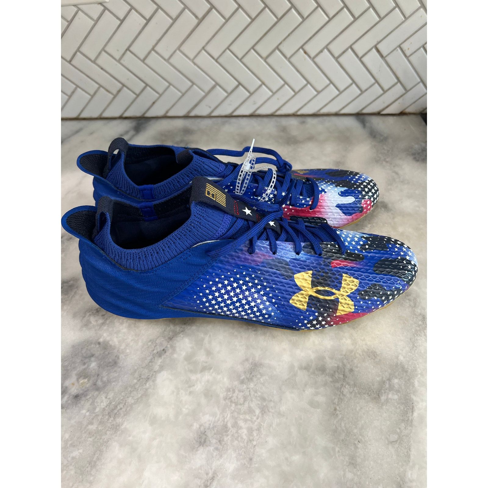 Under Armour Under Armour Blur Smoke USA Football Cleats Stars & Stripes Size US 11 / EU 44 - 7 Thumbnail