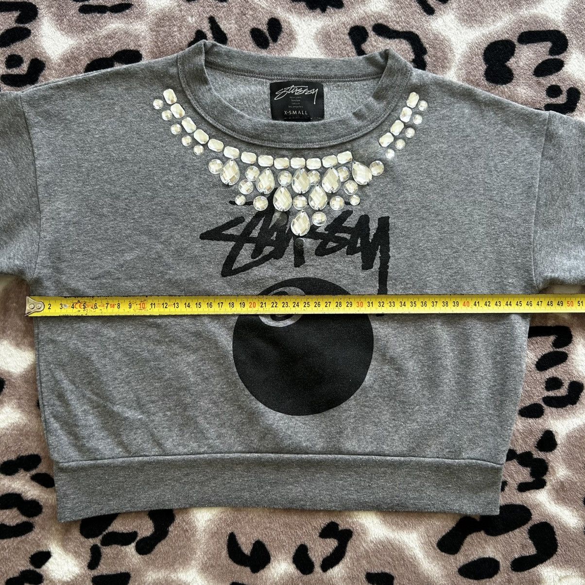 Stussy Authentic Stussy Vintange Y2K 8 Ball Grey Cropped Sweatshirt Size XS / US 0-2 / IT 36-38 - 11 Thumbnail