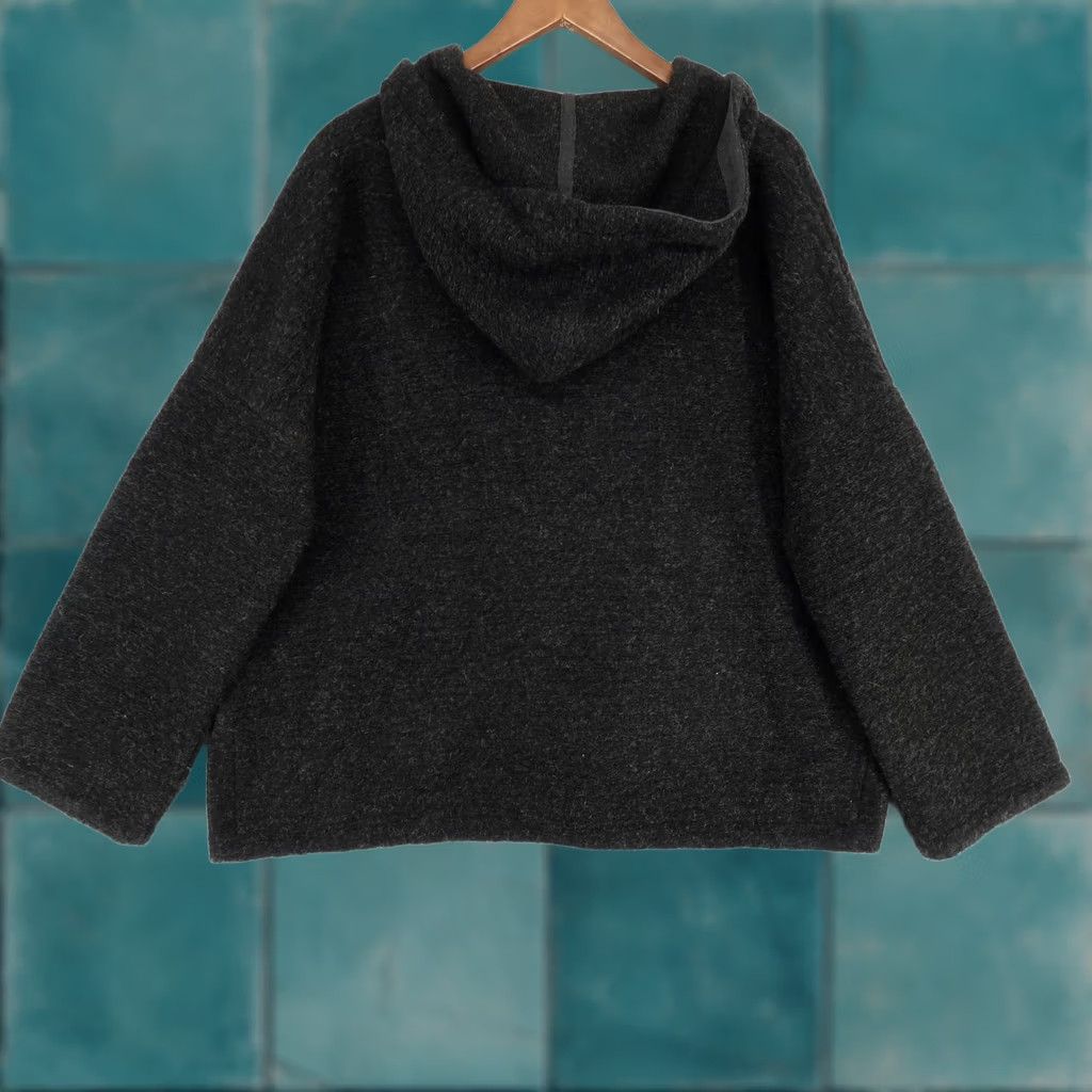 Vintage Leon Max Hoodie Womens M Gray Sweater Dark Lace Pullover Limited Wool Blend Size M / US 6-8 / IT 42-44 - 1 Thumbnail