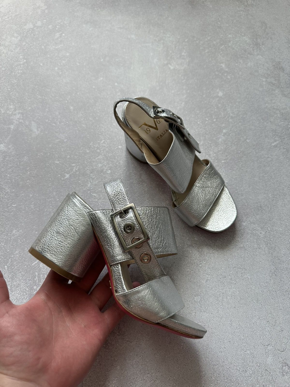 Versace Versace 1969 Italia platform sandal metallic size 36 Size US 6 / IT 36 - 1 Thumbnail