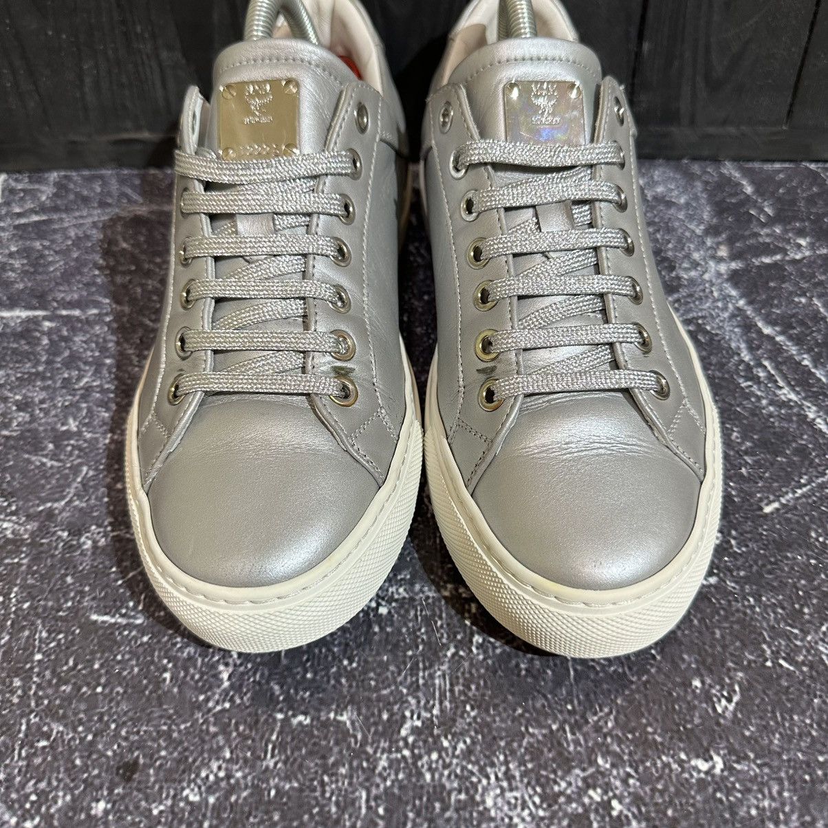 MCM MCM - Women’s Monogram Silver Leather Sneakers Size 39 Size US 9 / IT 39 - 6 Thumbnail